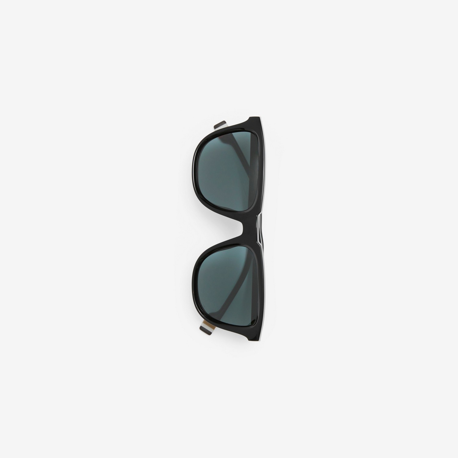 Sonnenbrille mit eckiger Fassung und Streifendetail (Schwarz) - Herren | Burberry®