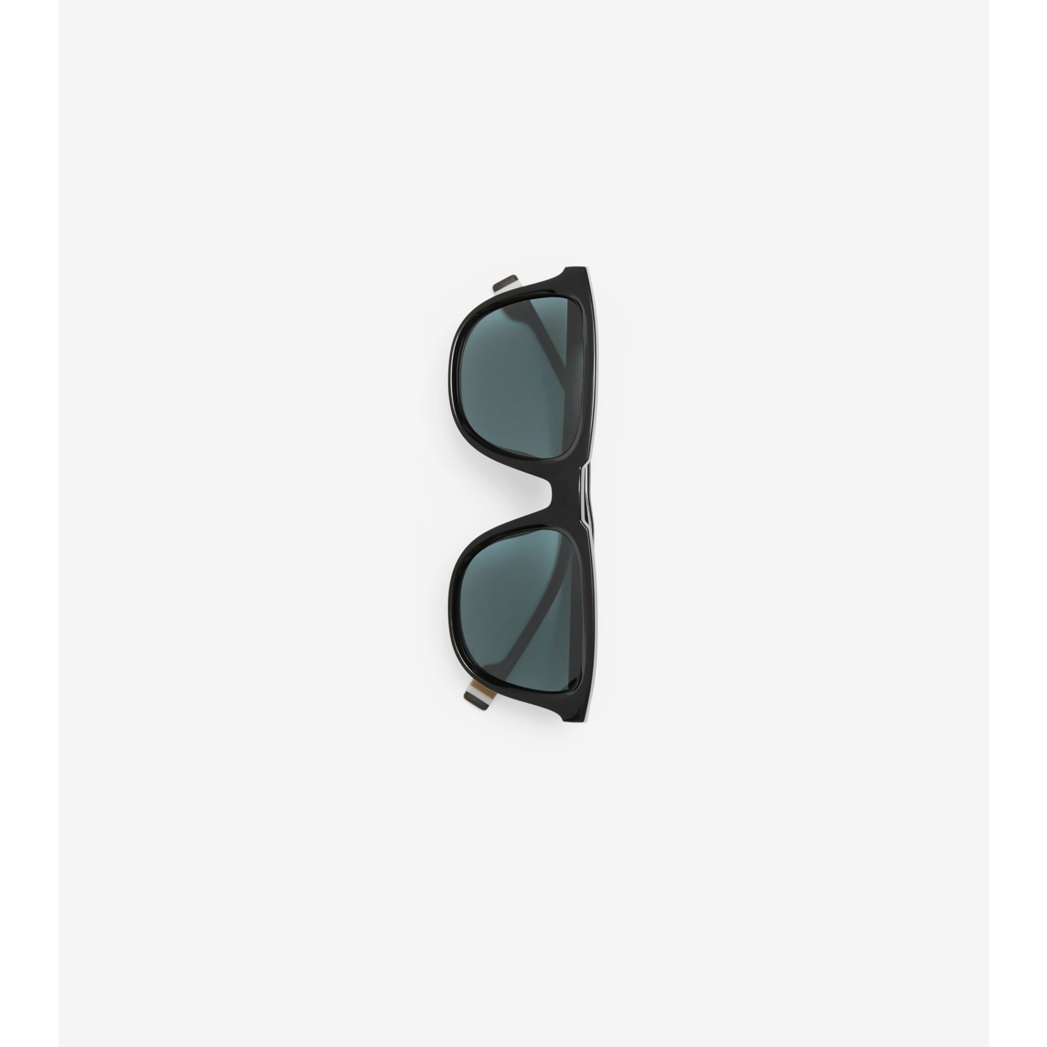 Stripe Detail Square Frame Sunglasses in Black - Men | Burberry® Official