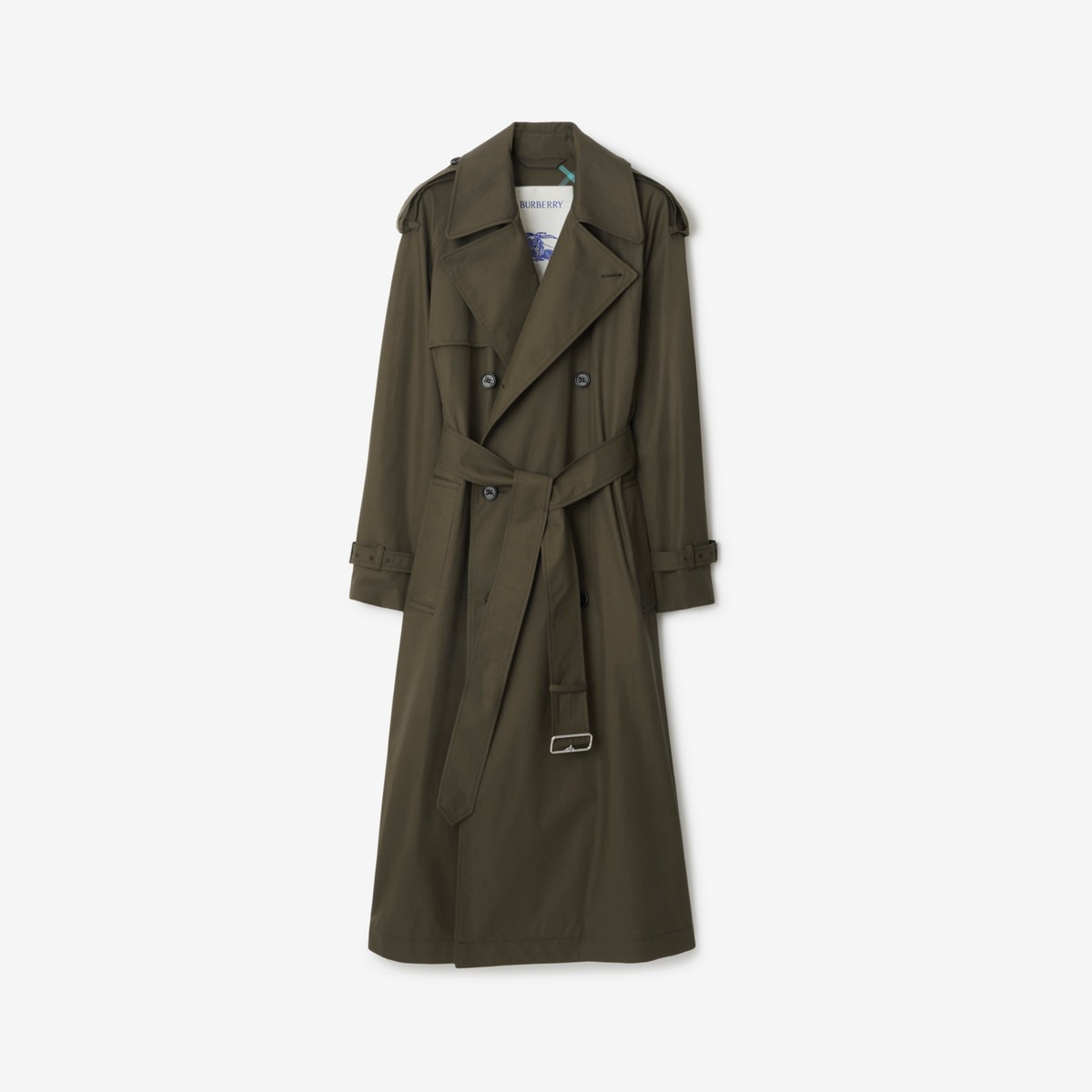 Shop Burberry Long Castleford Trench Coat In Otter