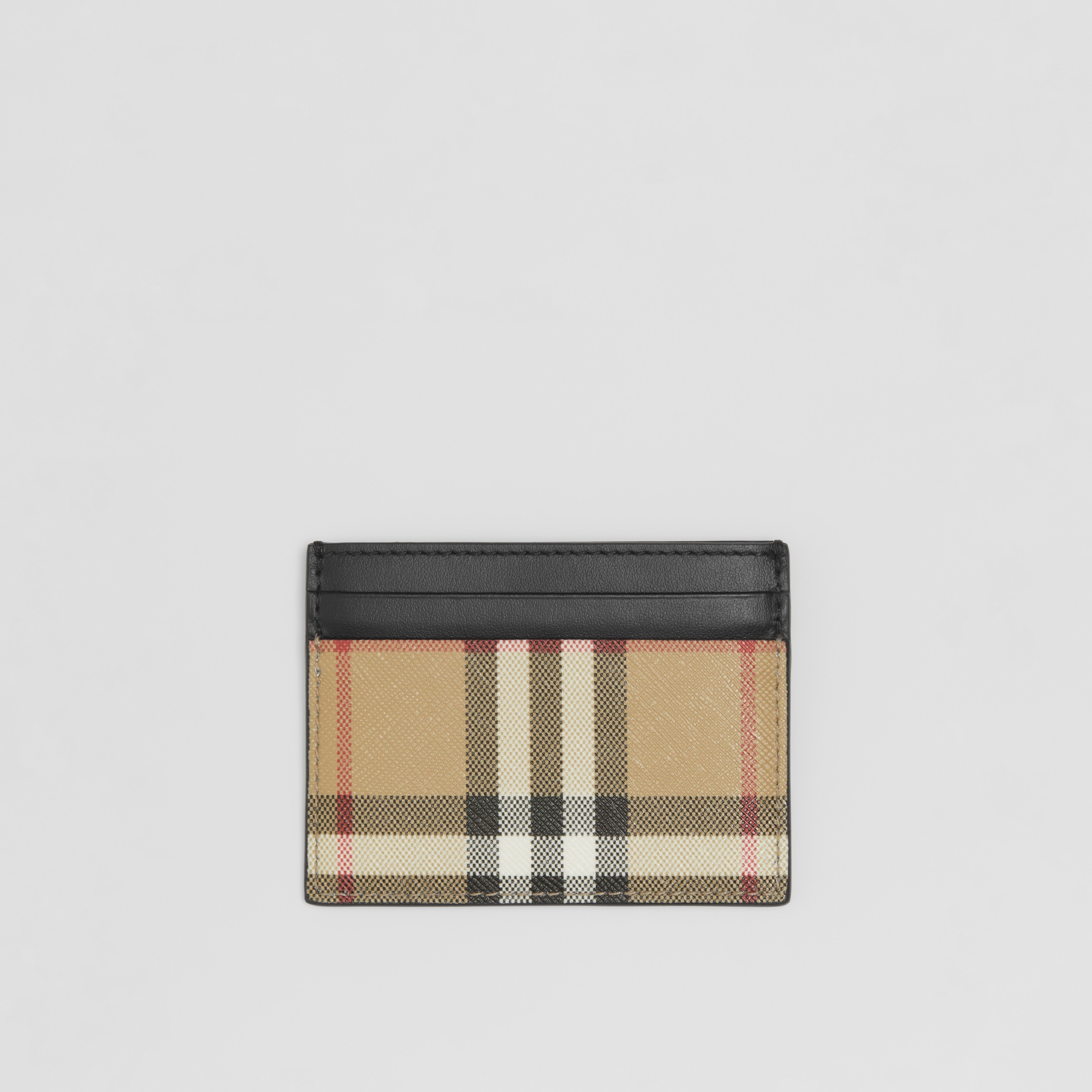 Vintage Check and Leather Card Case in Archive Beige/black - Women |  Burberry® Official