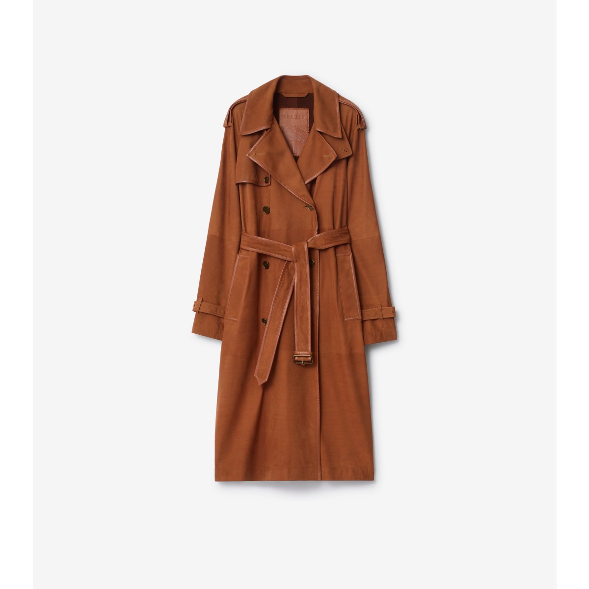  Check Long Nubuck Castleford Trench Coat