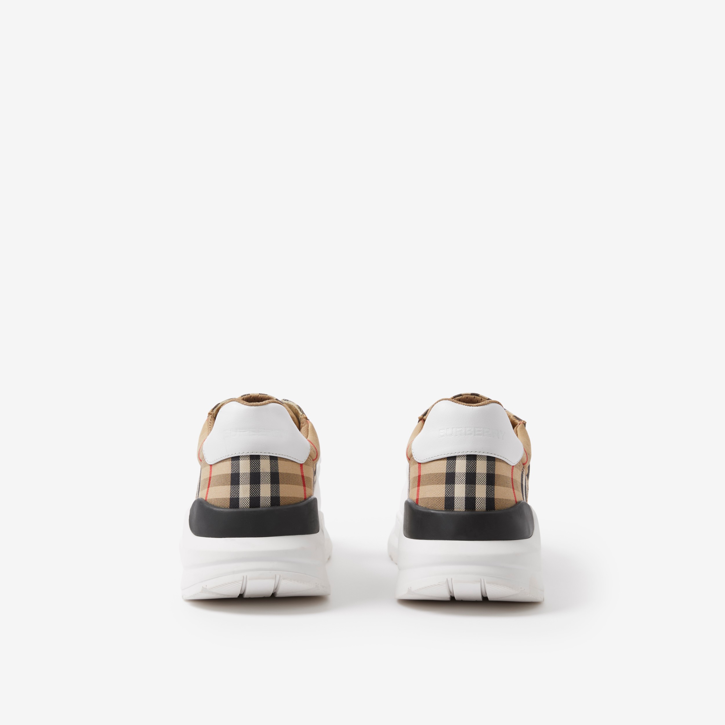 Vintage Check, Suede and Leather Sneakers in Archive Beige - Men | Burberry®  Official