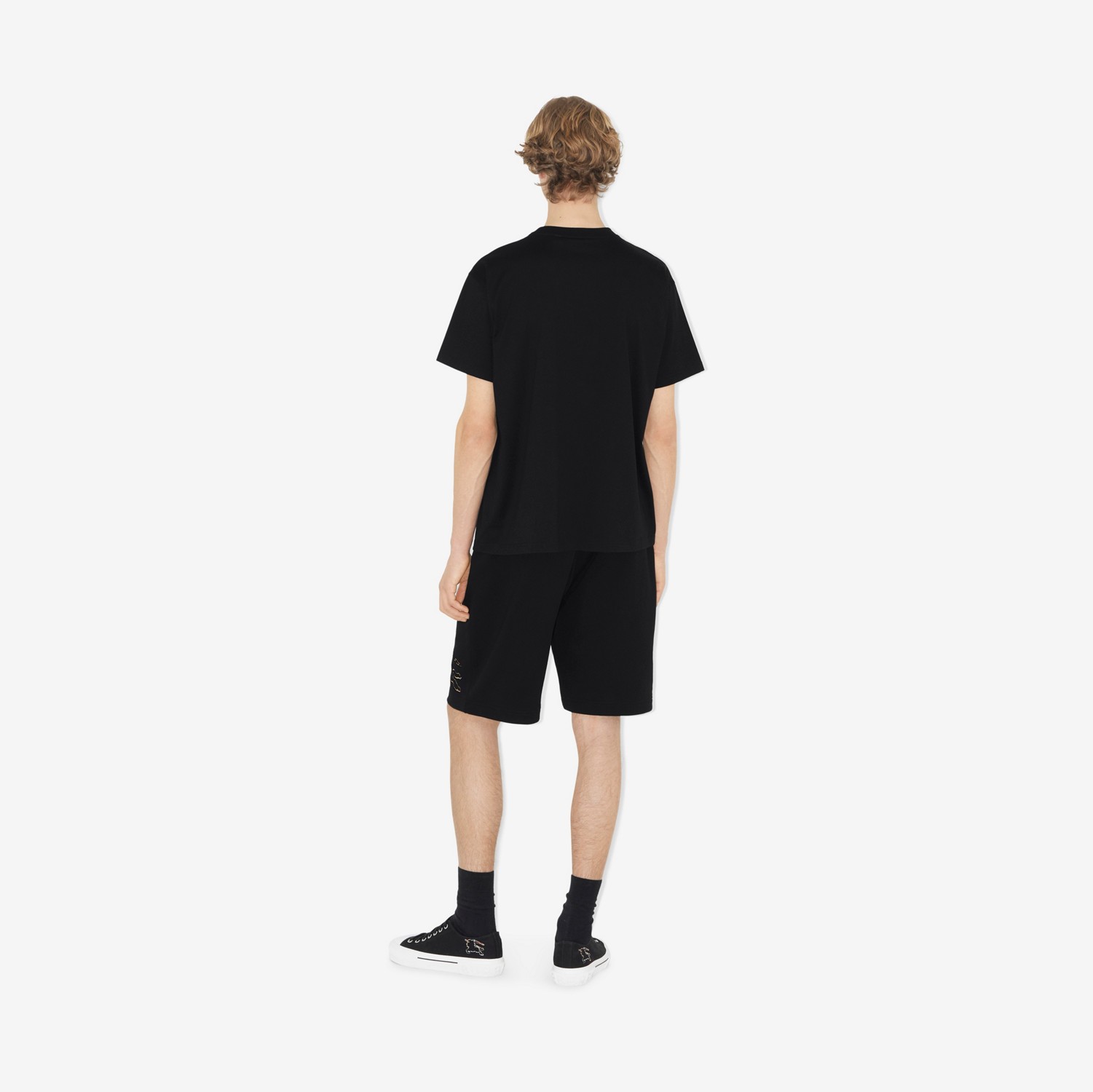 Check EKD Cotton Shorts in Black - Men | Burberry® Official