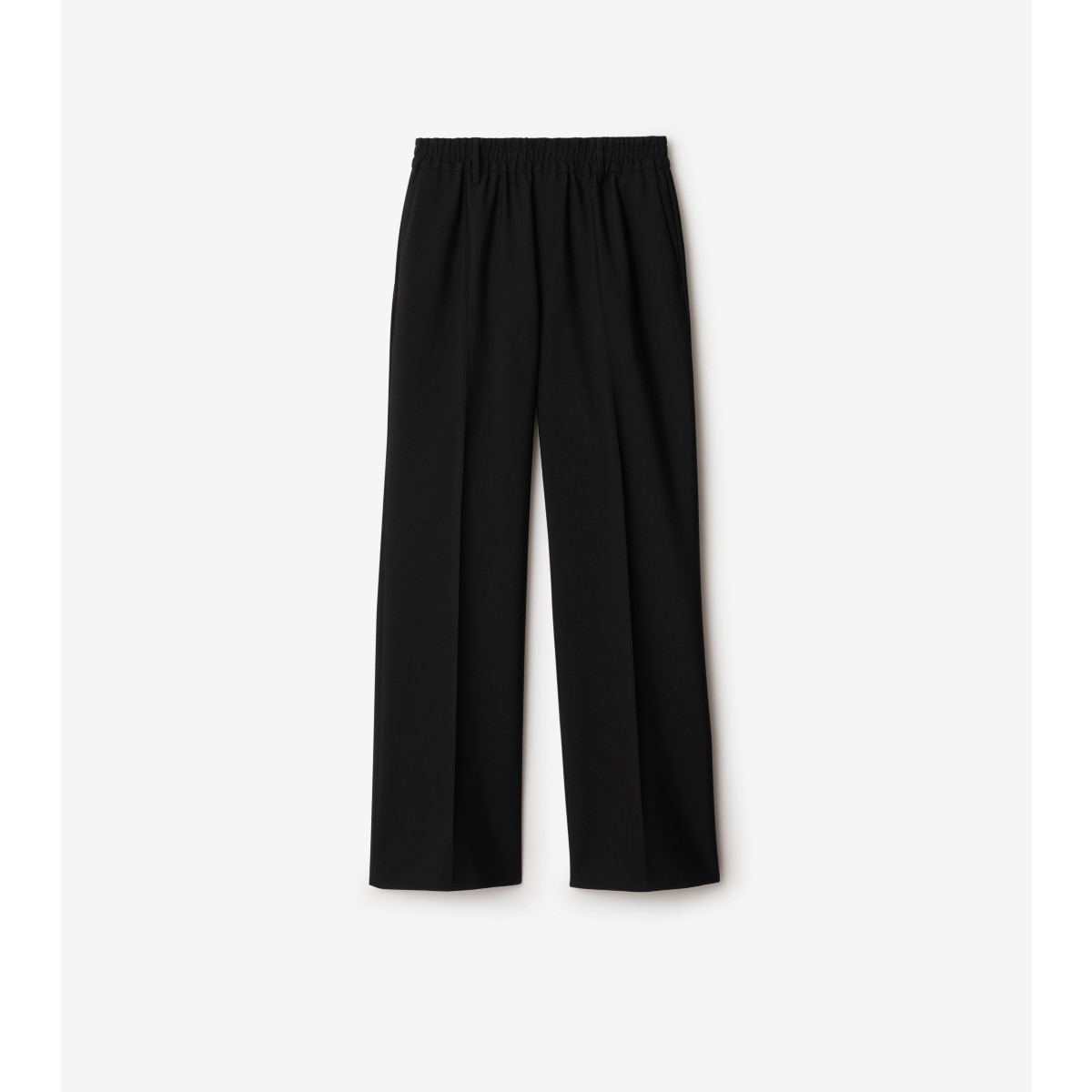 Burberry Wool Trousers In Black