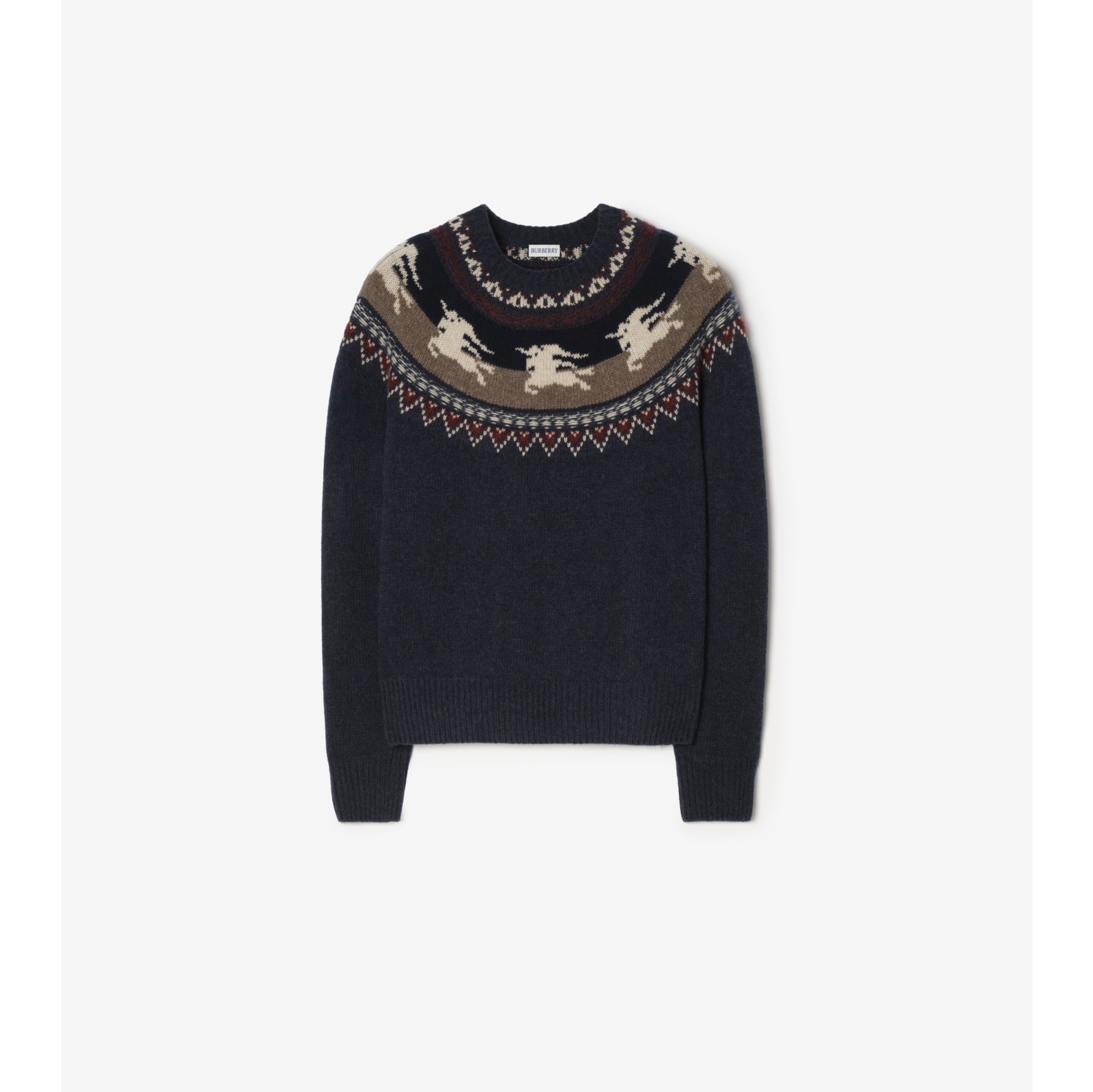 Knight Wool Jumper in Horizon blue - Men | Burberry® Official