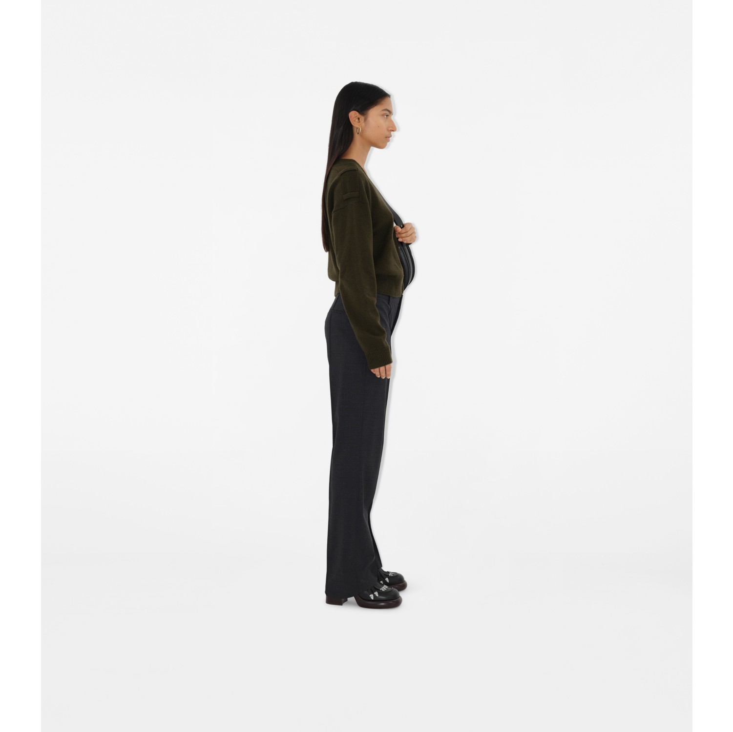 Stretch Wool Tailored Trousers