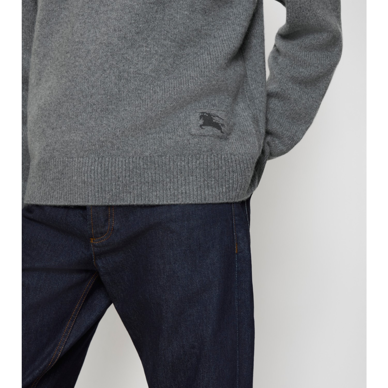 Cashmere Sweater in Grey - Men | Burberry® Official