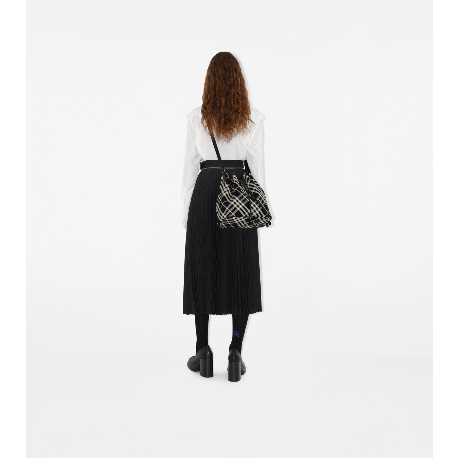 Burberry bucket bag black sale