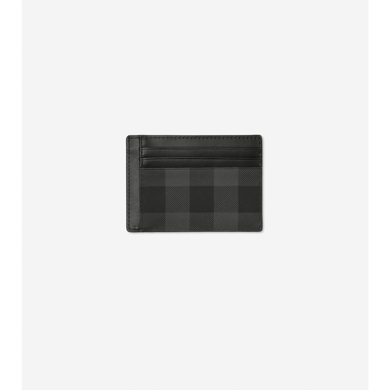 Check Money Clip Card Case in Charcoal grey - Men | Burberry® Official