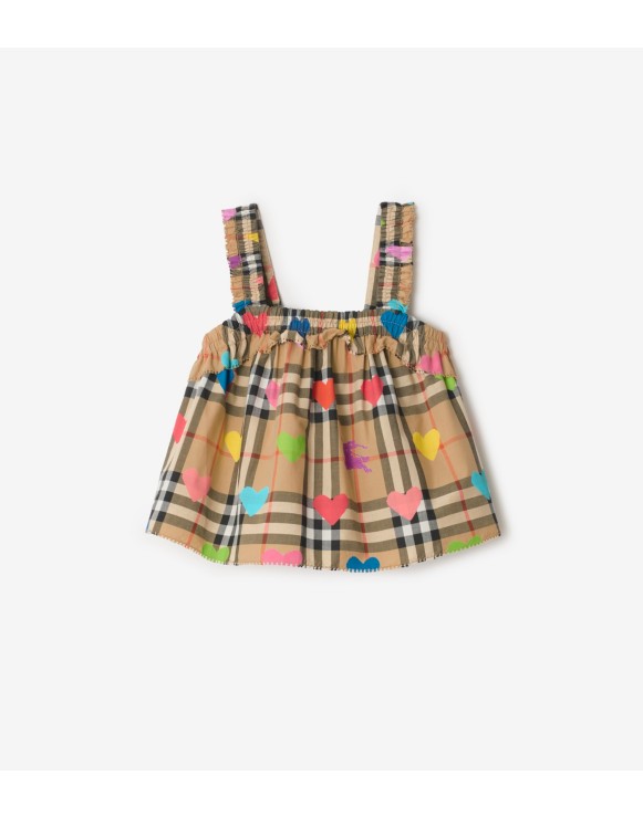 Baumwolloberteil im Herzchen-Check