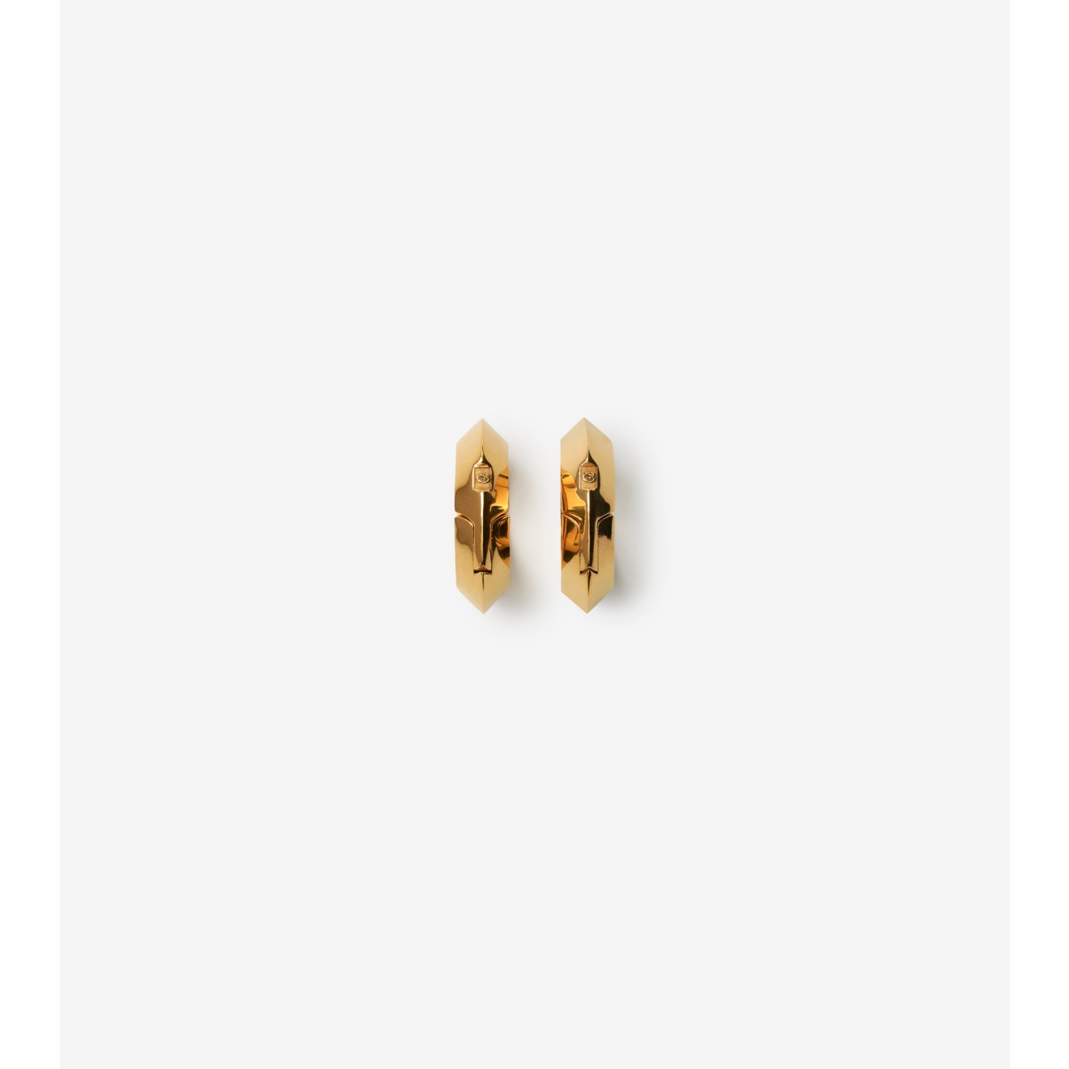 Gold-plated Large Hollow Hoop Earrings | Burberry® Official