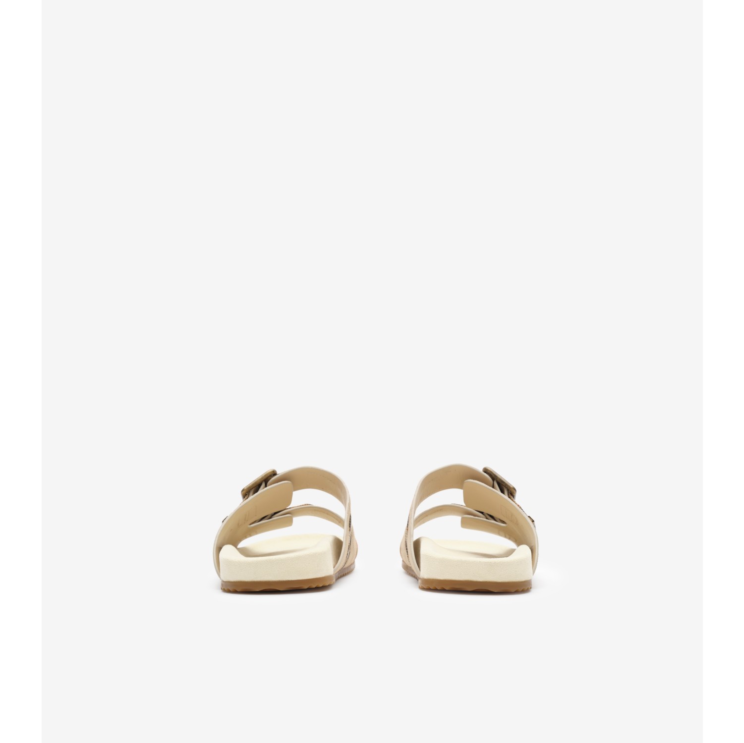 Check Suede Urchin Sandals in Bake beige - Women | Burberry® Official