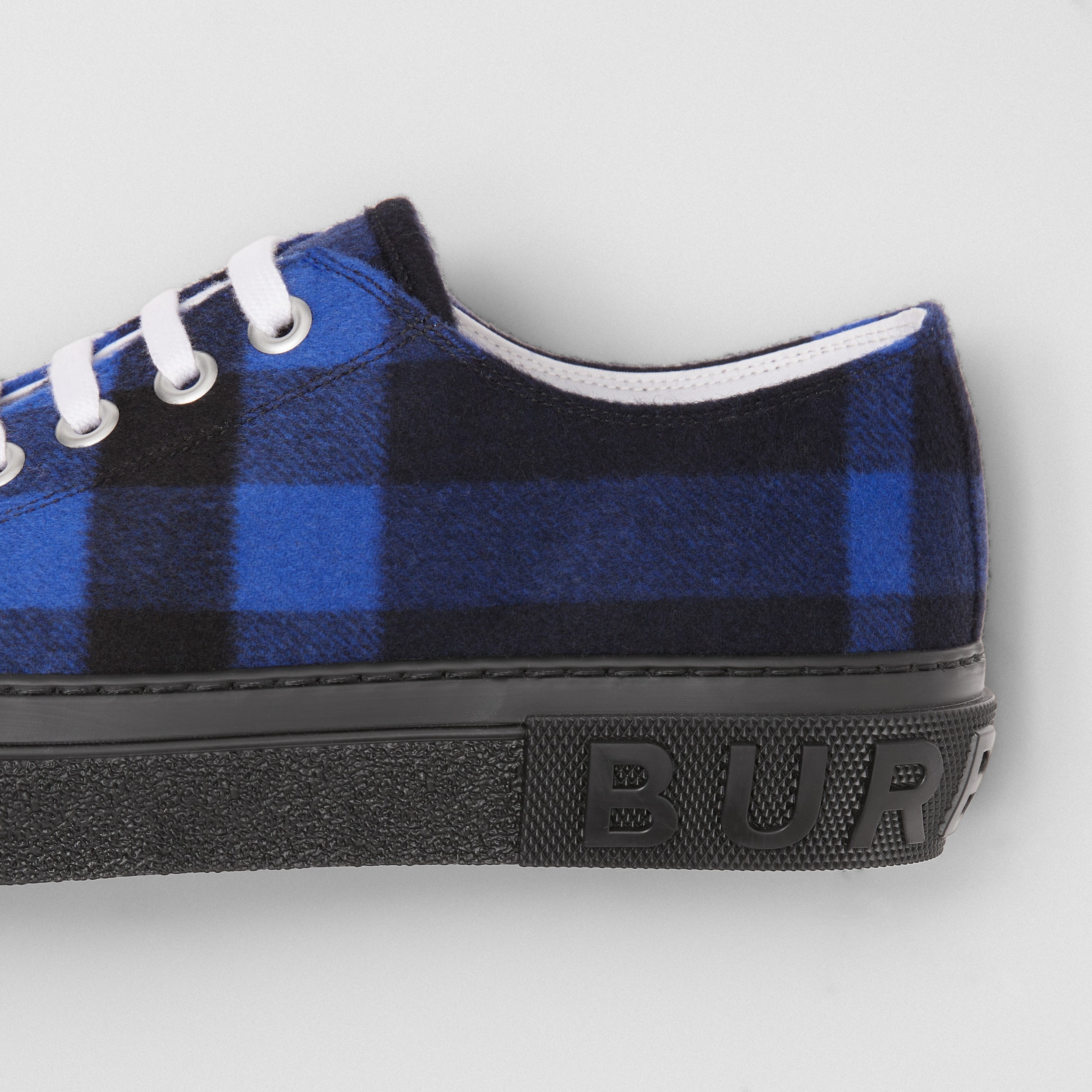 Check Wool Sneakers – Exclusive Capsule Collection in Deep Royal Blue | Burberry® Official - 2
