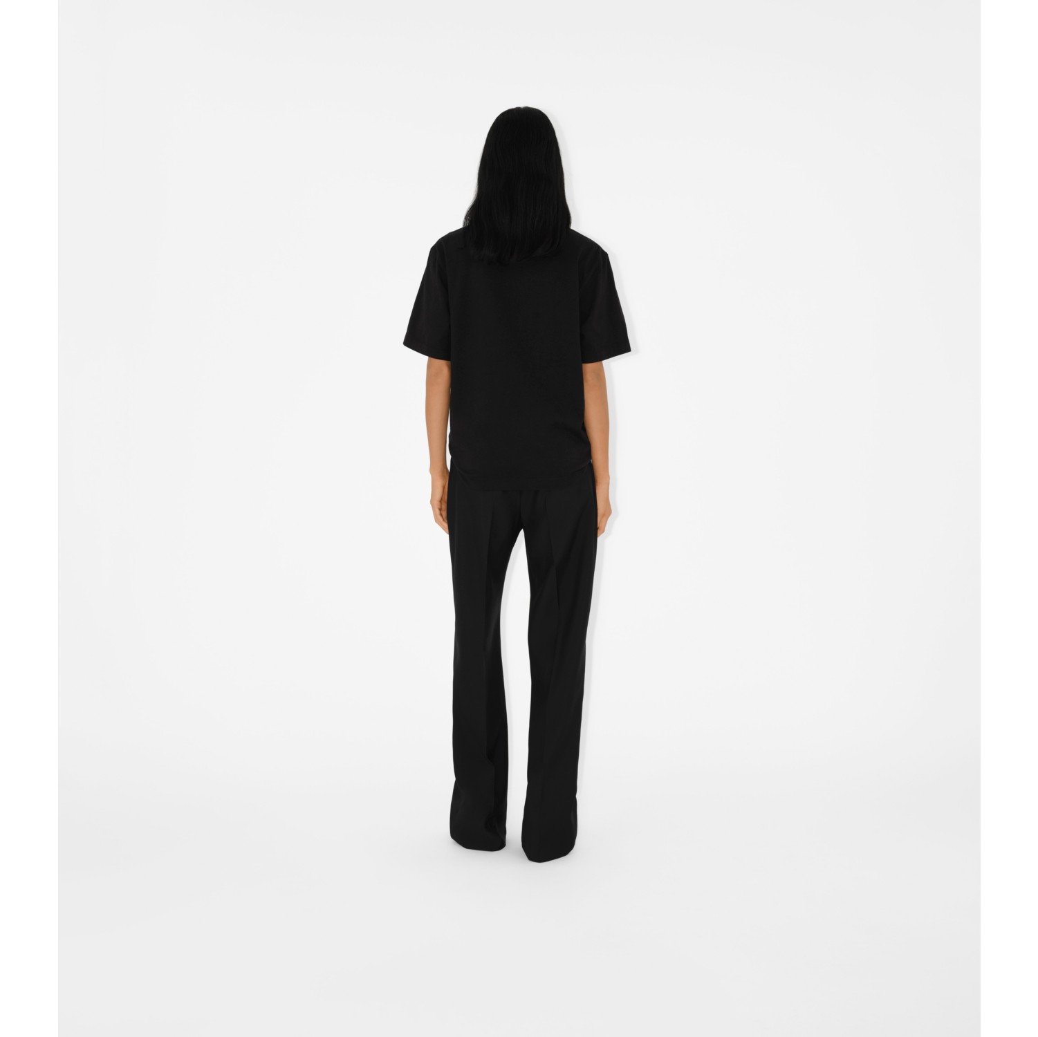 Wool Trousers in Black - Women | Burberry® Official