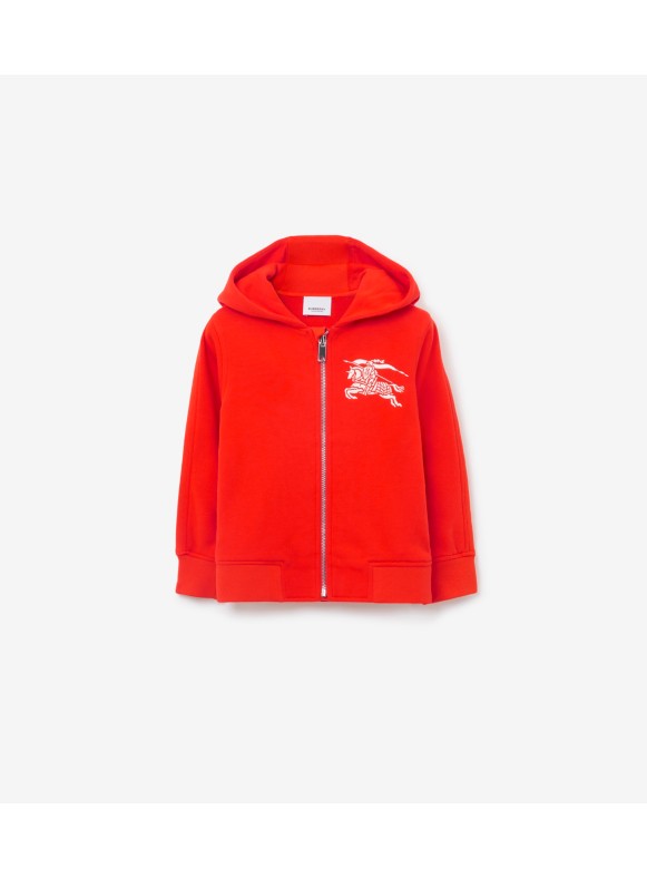 Red burberry best sale hoodie mens