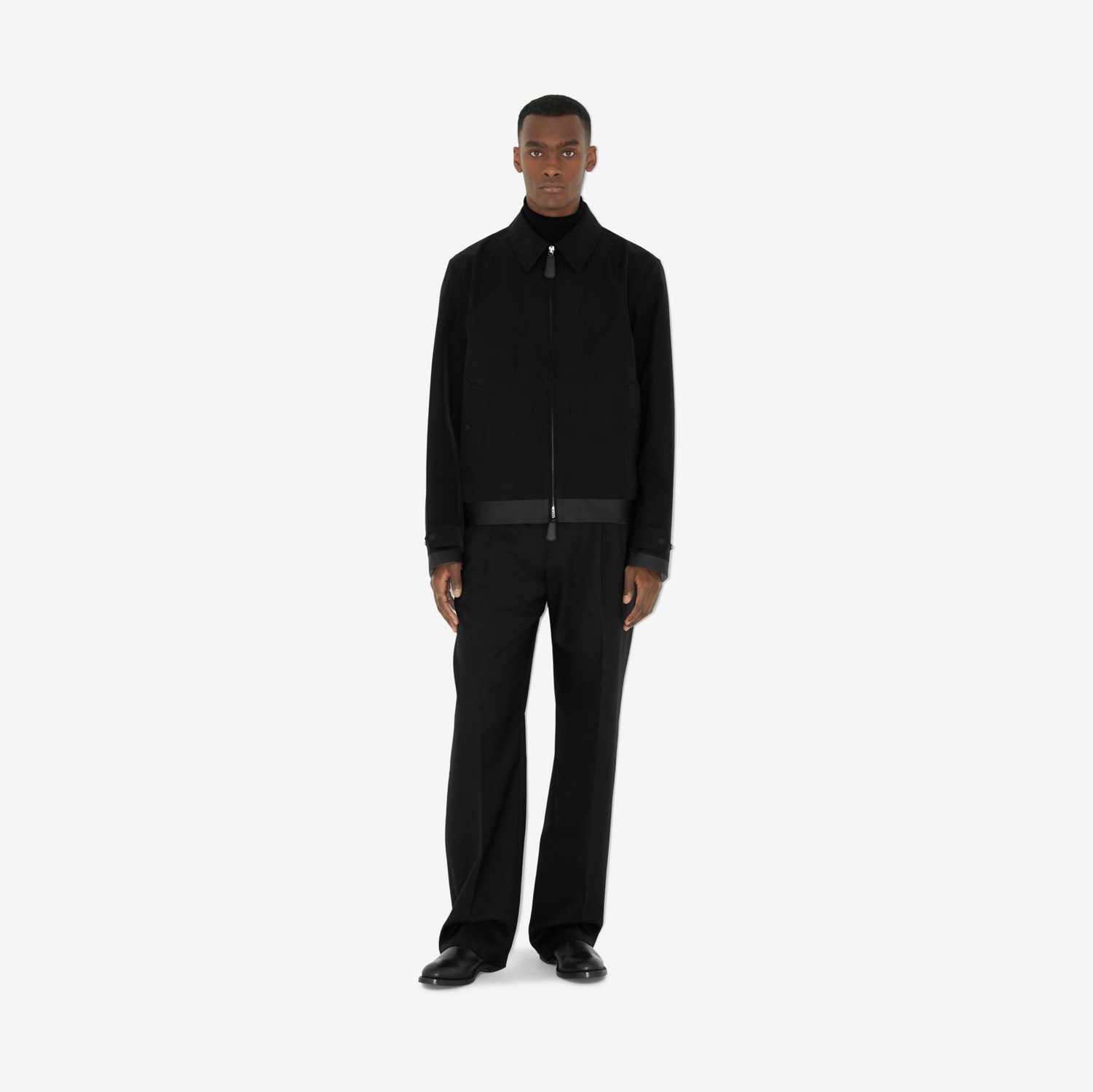 Bonded Nylon Harrington Jacket in Black - Men | Burberry® Official