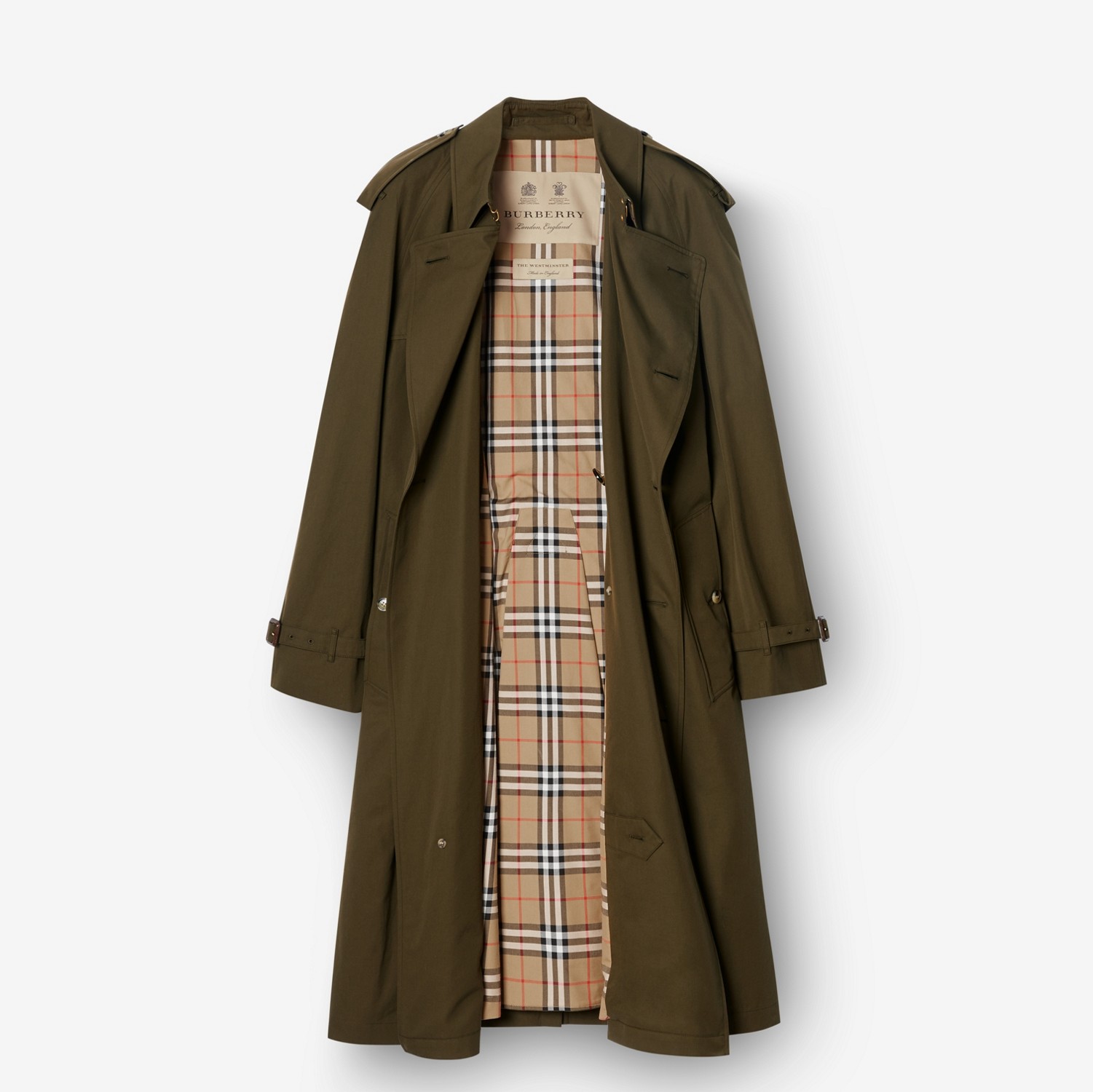 The Westminster - Trench coat Heritage (Cáqui Militar Escuro) - Homens | Burberry® oficial