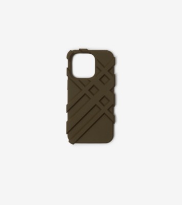 Check iPhone 16 Pro Case in Military - Men | Burberry® Official