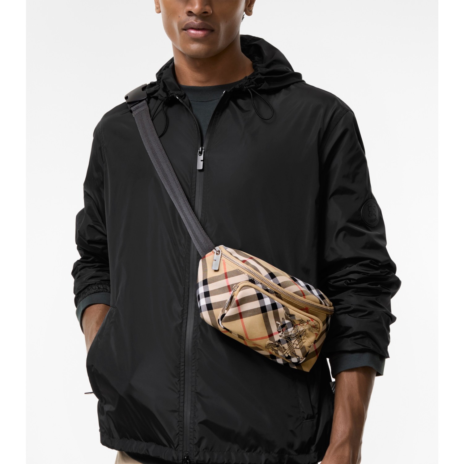 Kleine Bauchtasche in Check