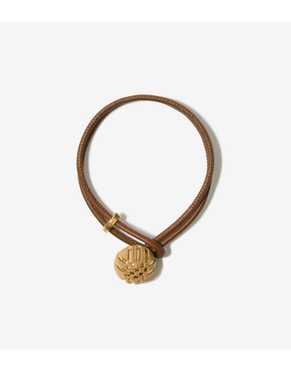 Bracciale in pelle con granulazione Check​