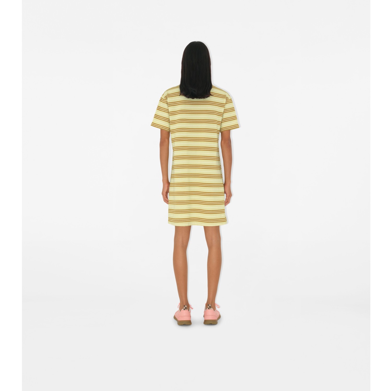 Striped Cotton Polo Shirt Dress