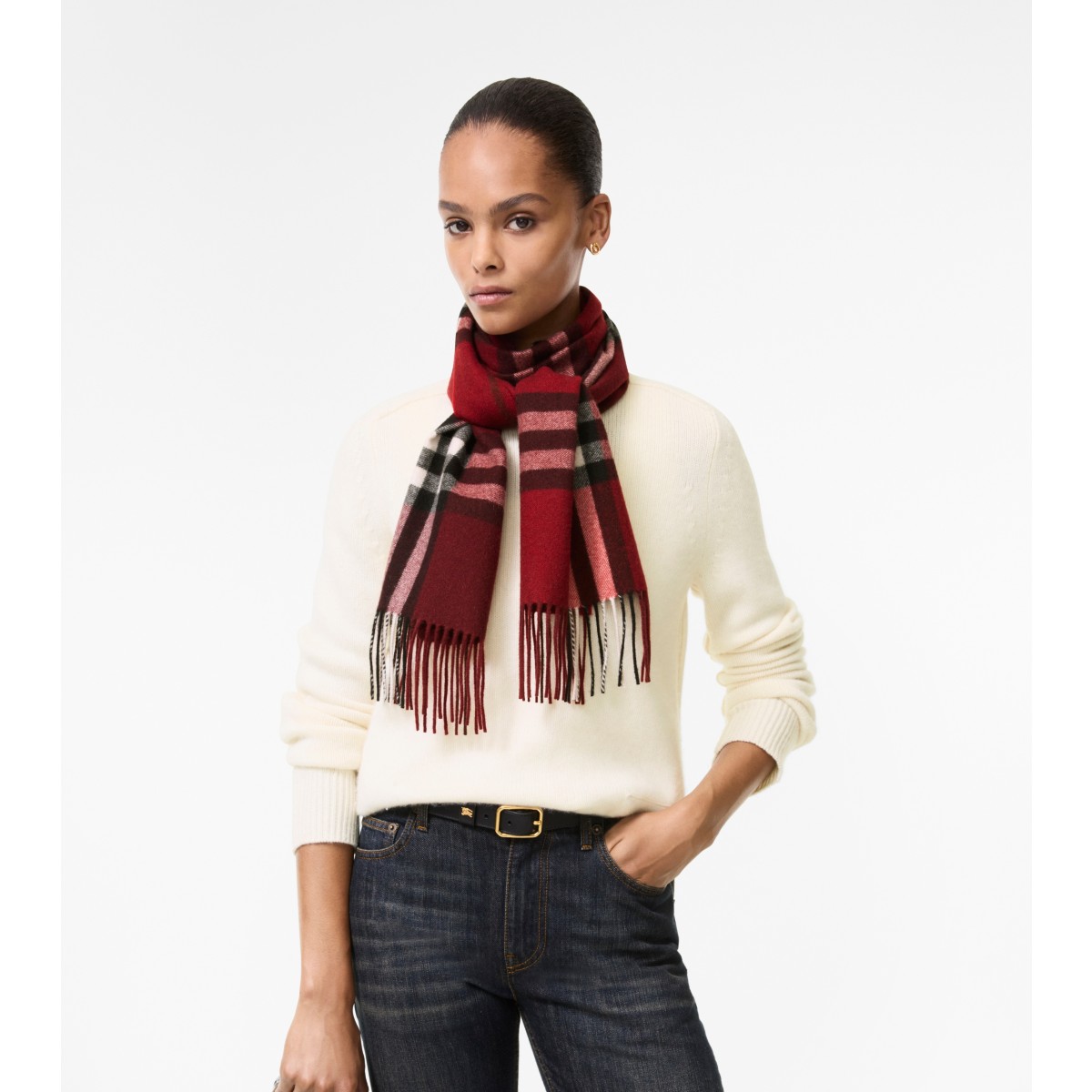  Check Gradient Cashmere Scarf