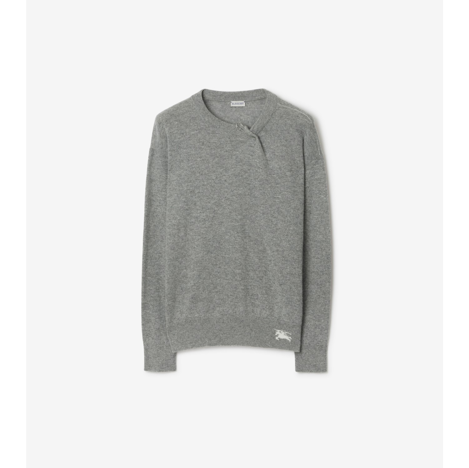 Cotton cashmere sweatshirt grey melange