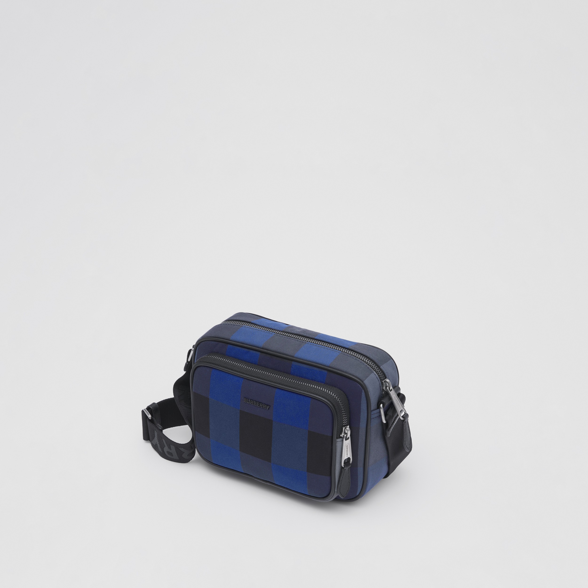 Check Cotton Crossbody Bag in Oceanic Blue - Men | Burberry® Official - 2