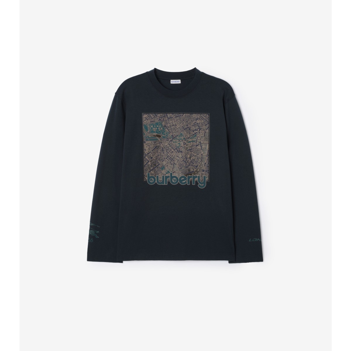  Printed Long-sleeve London Map T-shirt