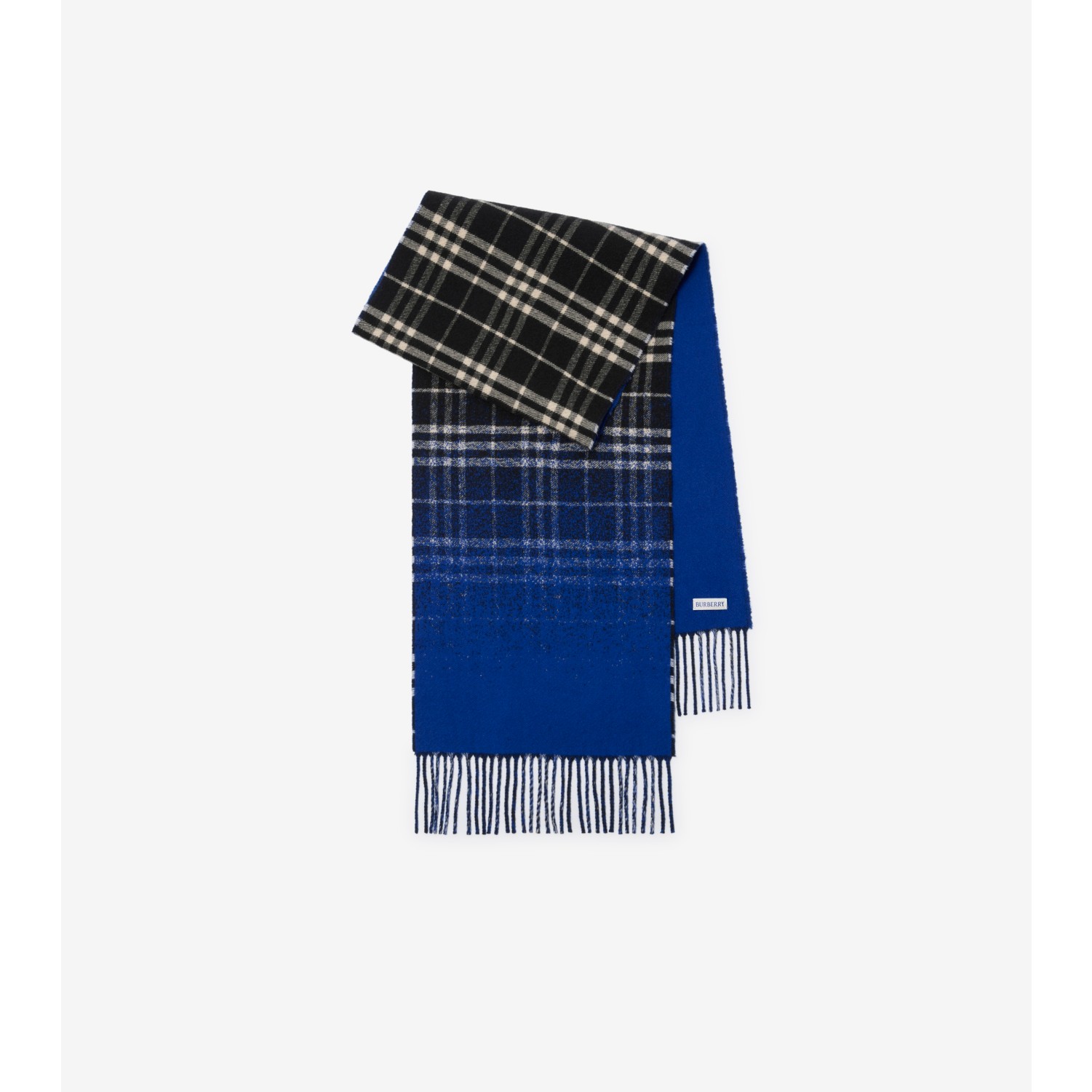 Gradient Check Cashmere Scarf