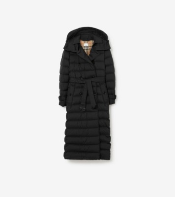 Long Nylon Puffer Coat in Black - Women | Burberry® Official