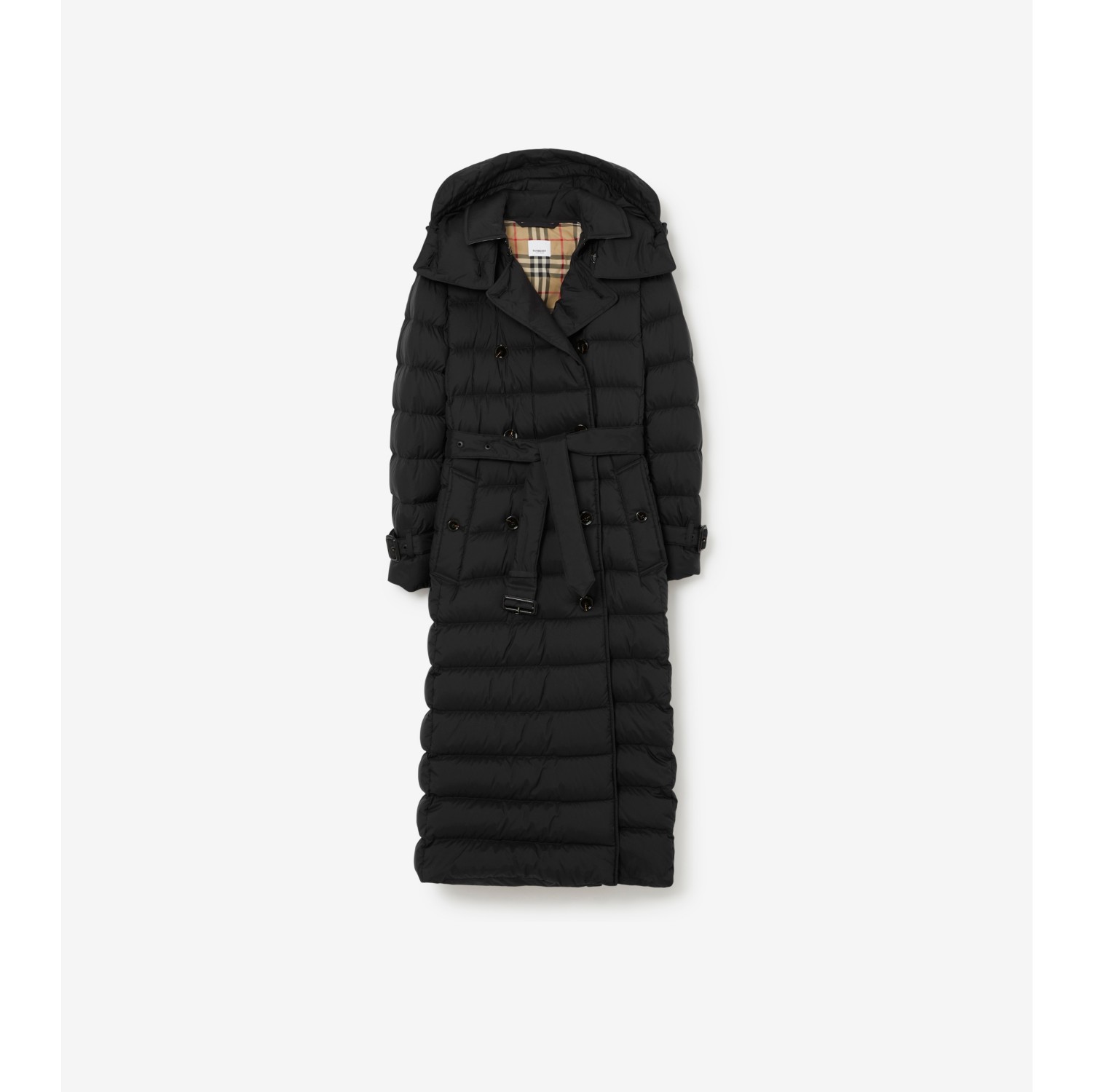 Long Nylon Puffer Coat in Black - Women | Burberry® Official
