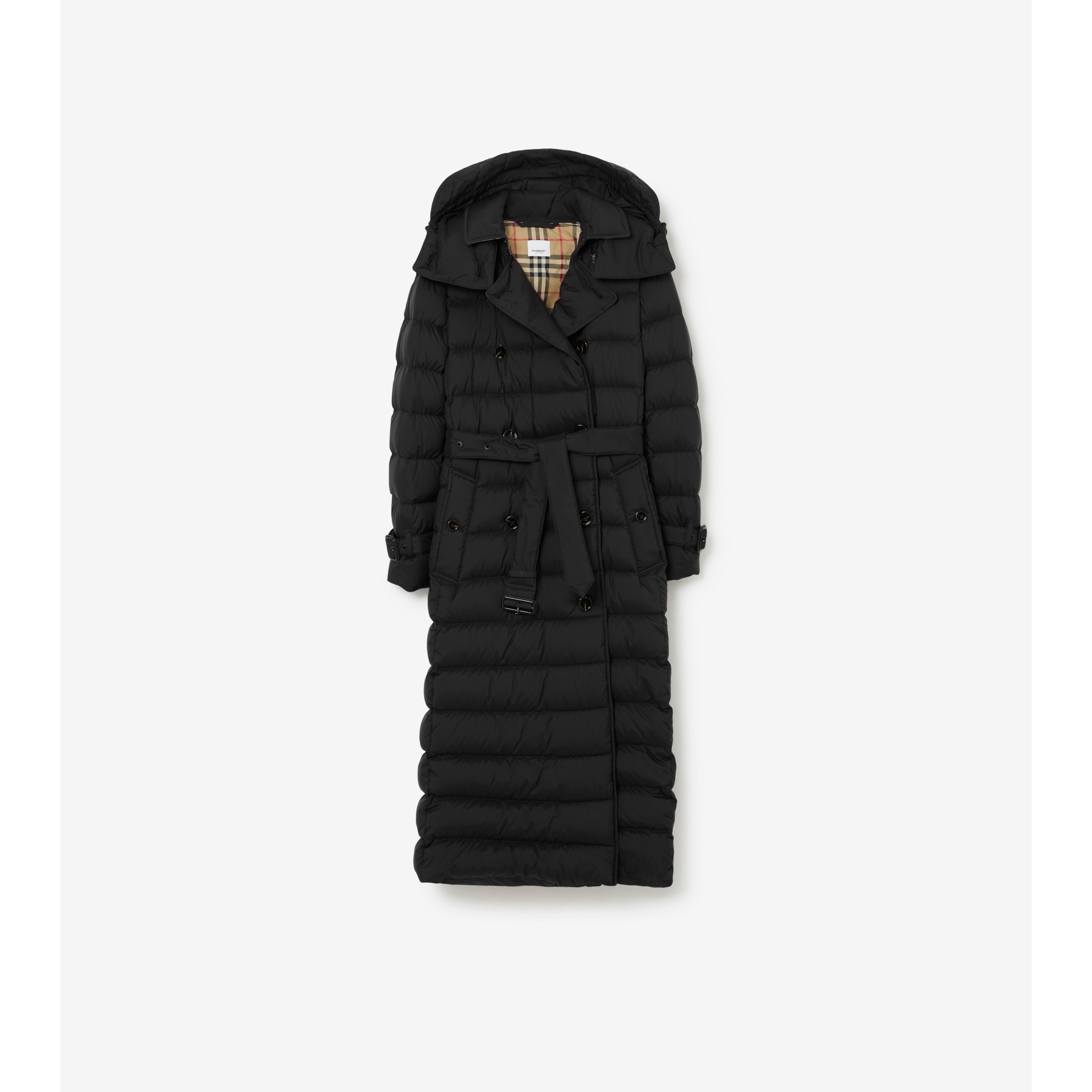 Mid-length Nylon Puffer Coat in Black - Women | Burberry® Official