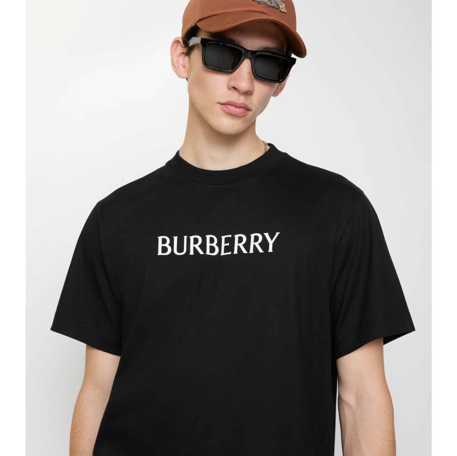 Logo Cotton T-shirt in Black - Men | Burberry® Official