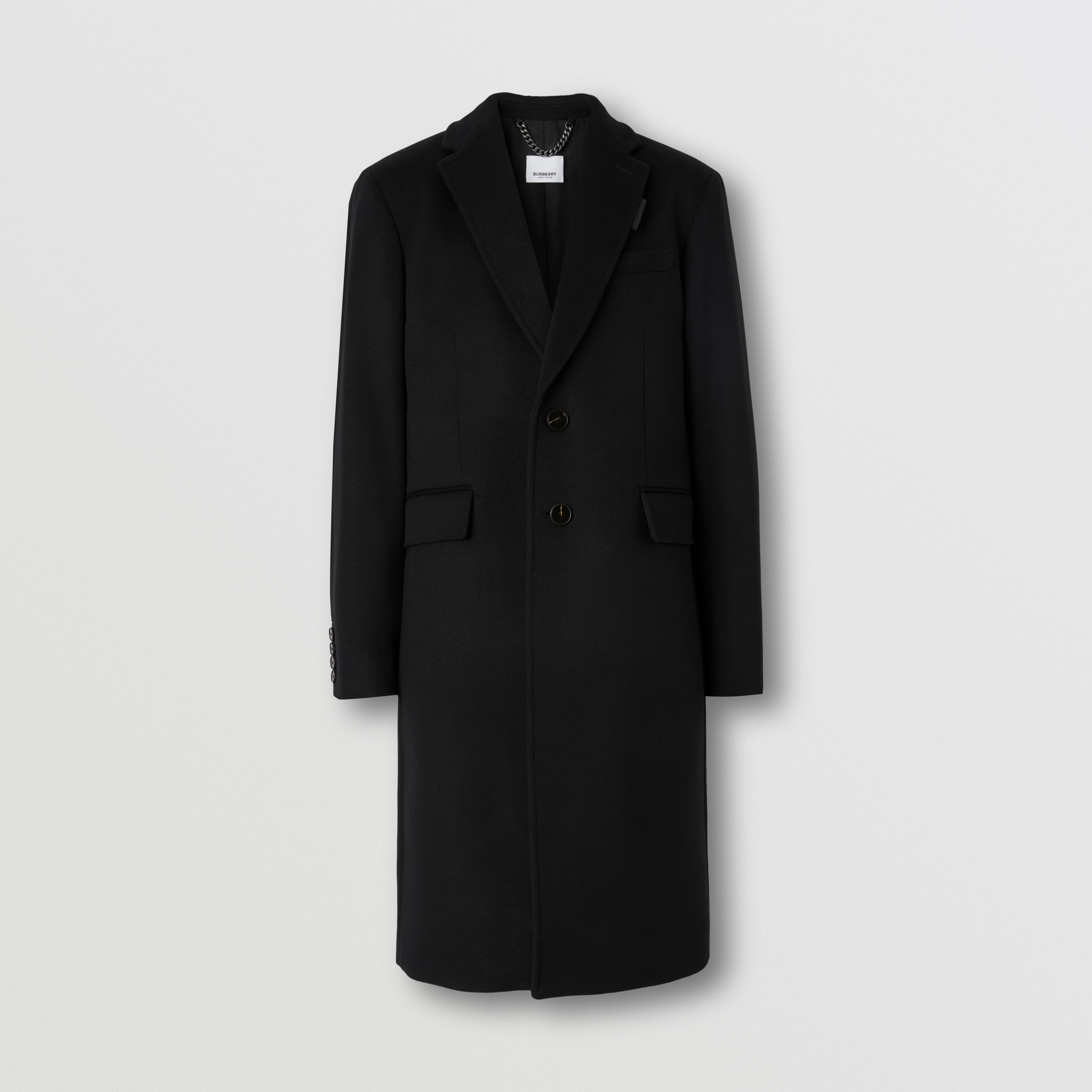Wool Cashmere Tailored Coat in Black - Men | Burberry® Official - 4