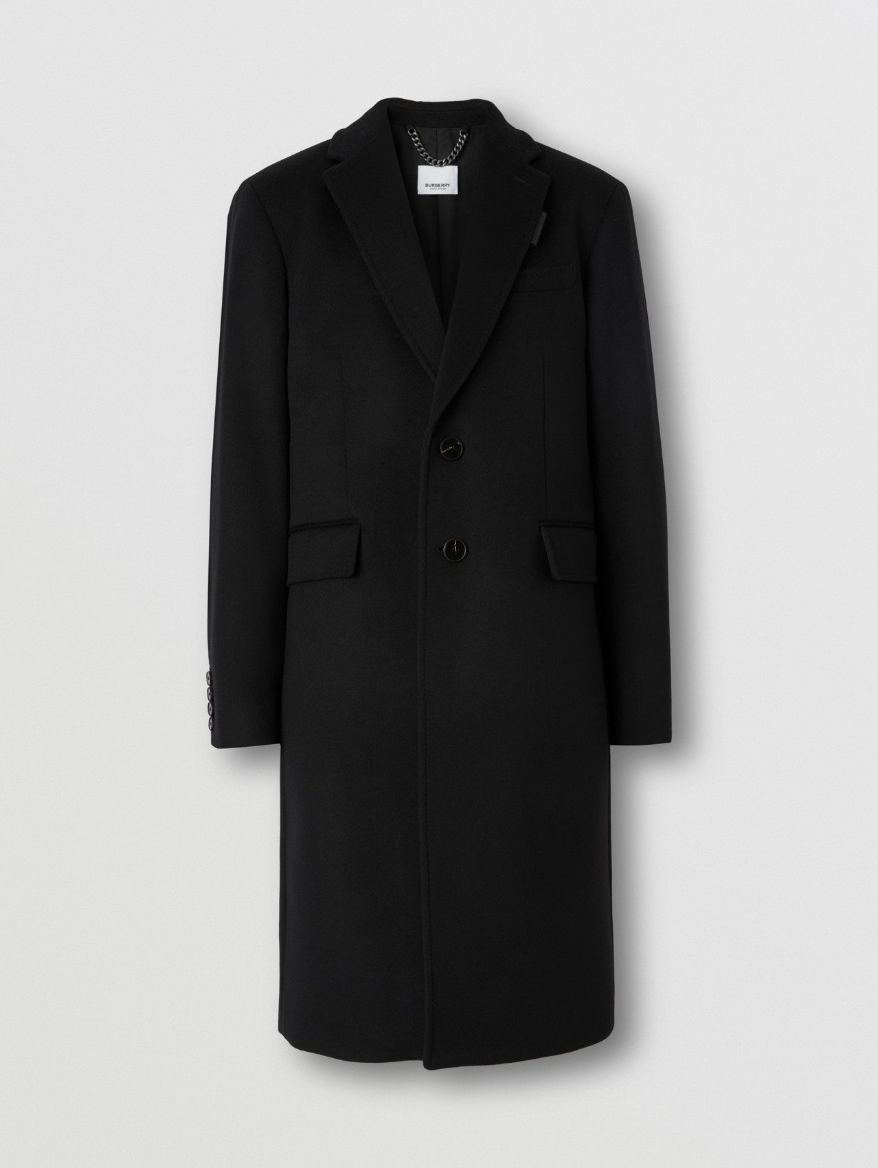 Mens Coats Burberry Coats Burberry Wool Black Tailored Coat for Men 