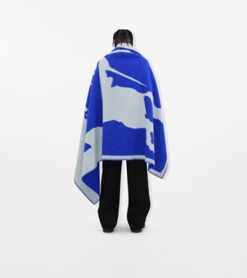 Burberry EKD wool blanket - Blue