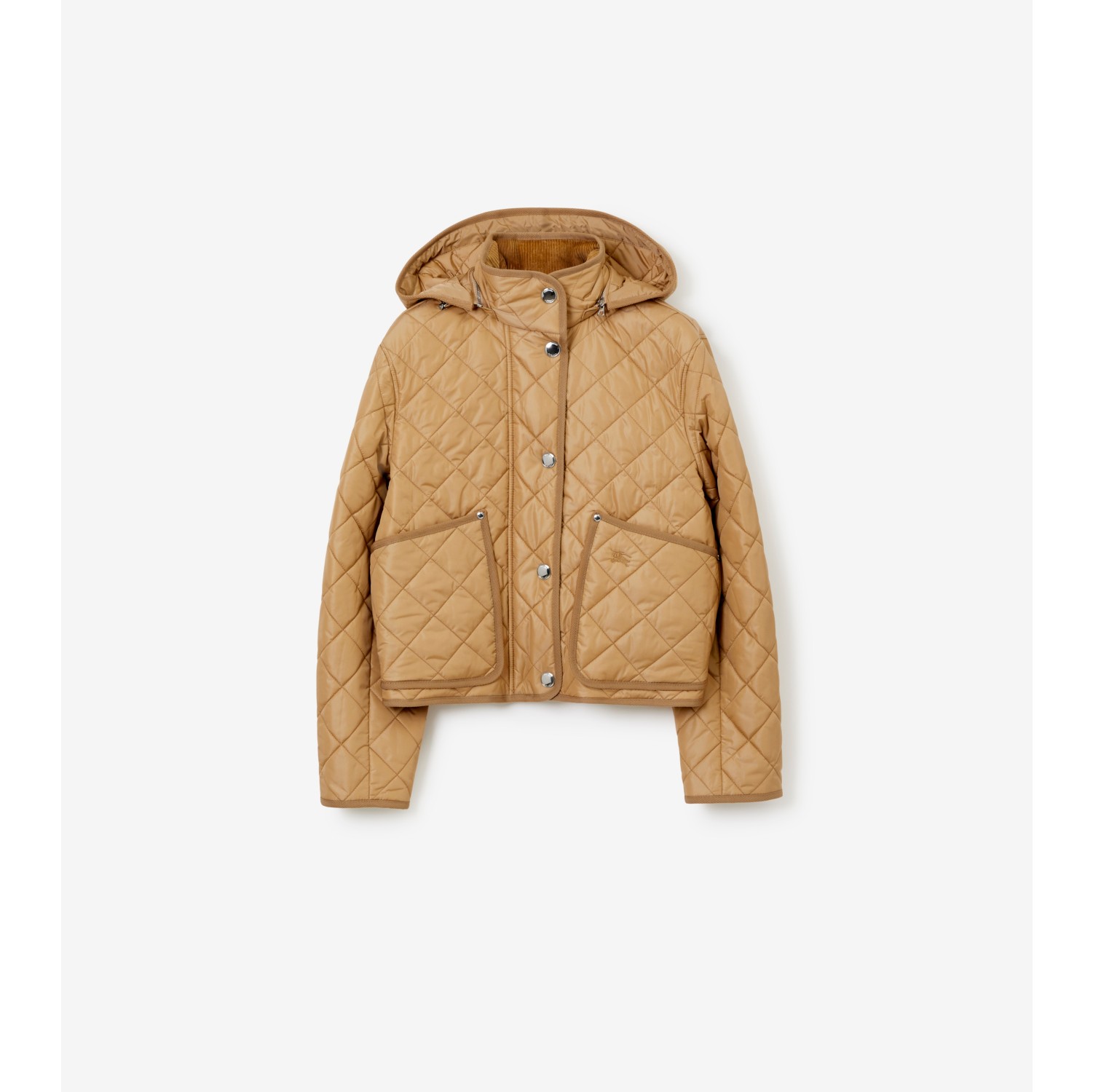 Burberry tan cheap quilted jacket