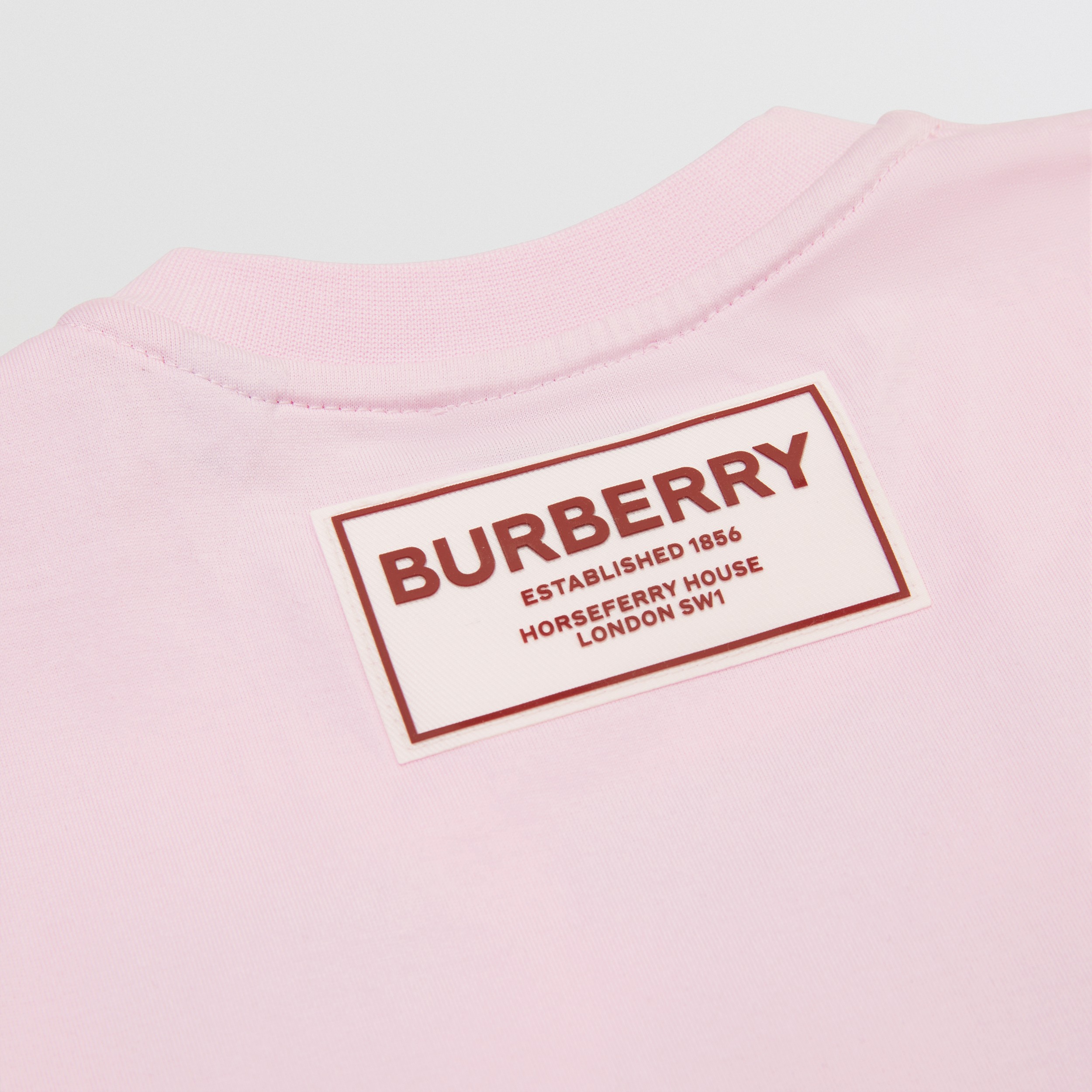 Thomas Bear Motif Cotton T-shirt in Pale Candy Pink - Children | Burberry® Official - 2
