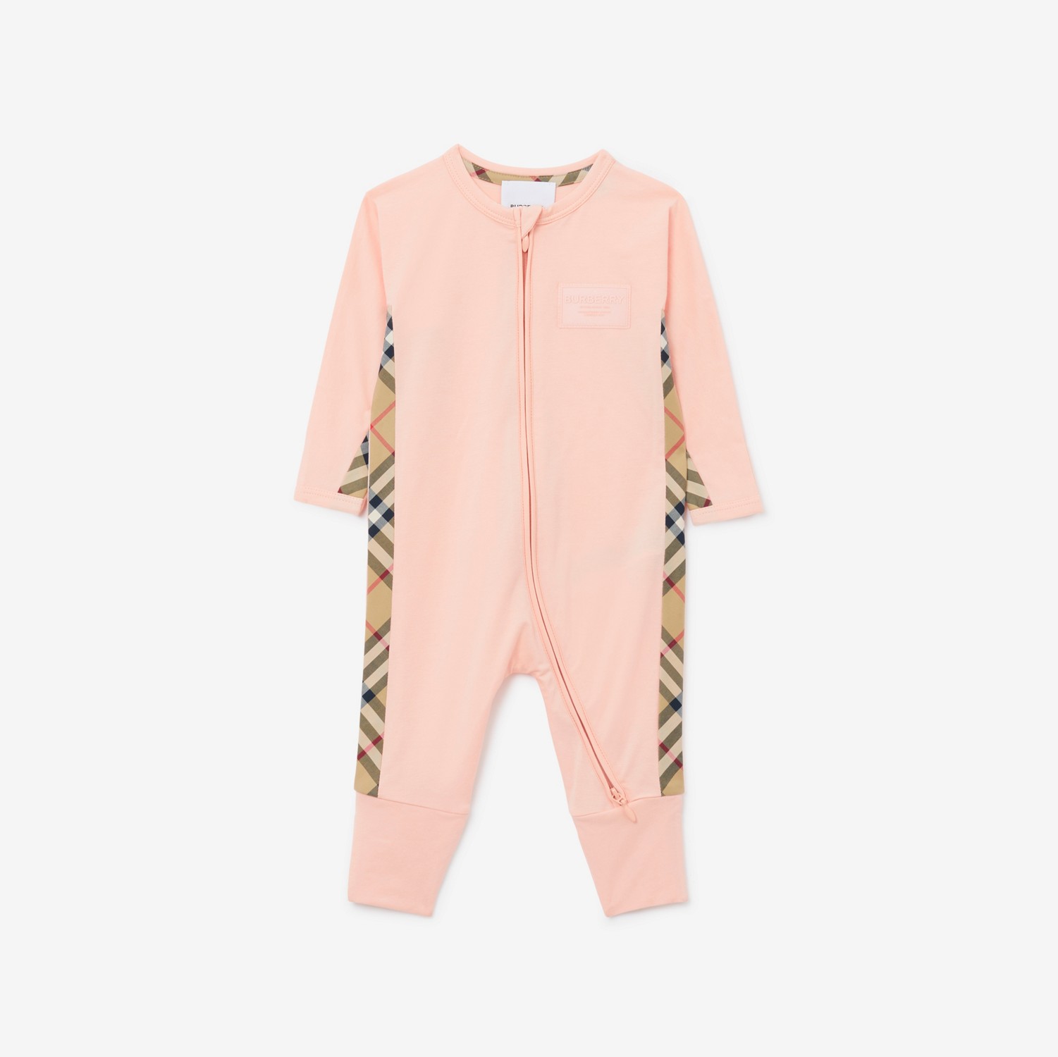 Cotton Blend Three-piece Baby Gift Set in Pale Peach - Children | Burberry® Official