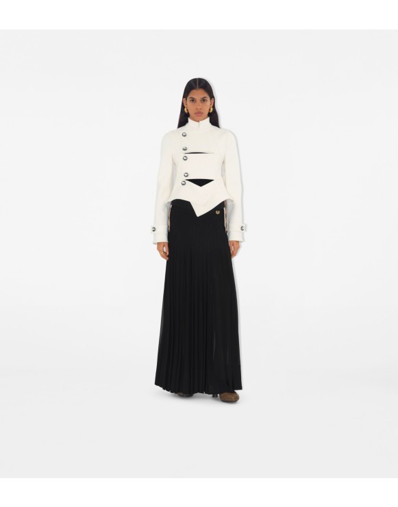 Stretch Cotton Blend Tailored Jacket