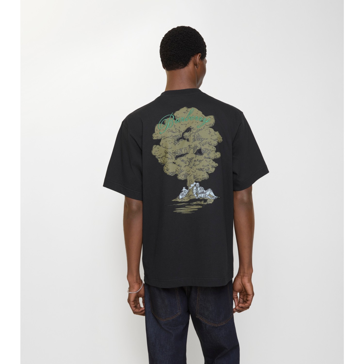 Sleeping Knight Cotton T-shirt in Black - Men | Burberry® Official
