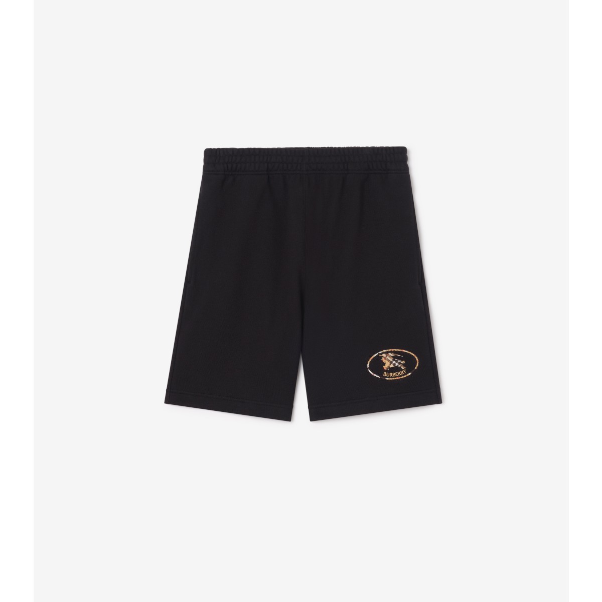  Check Knight Stamp Cotton Shorts