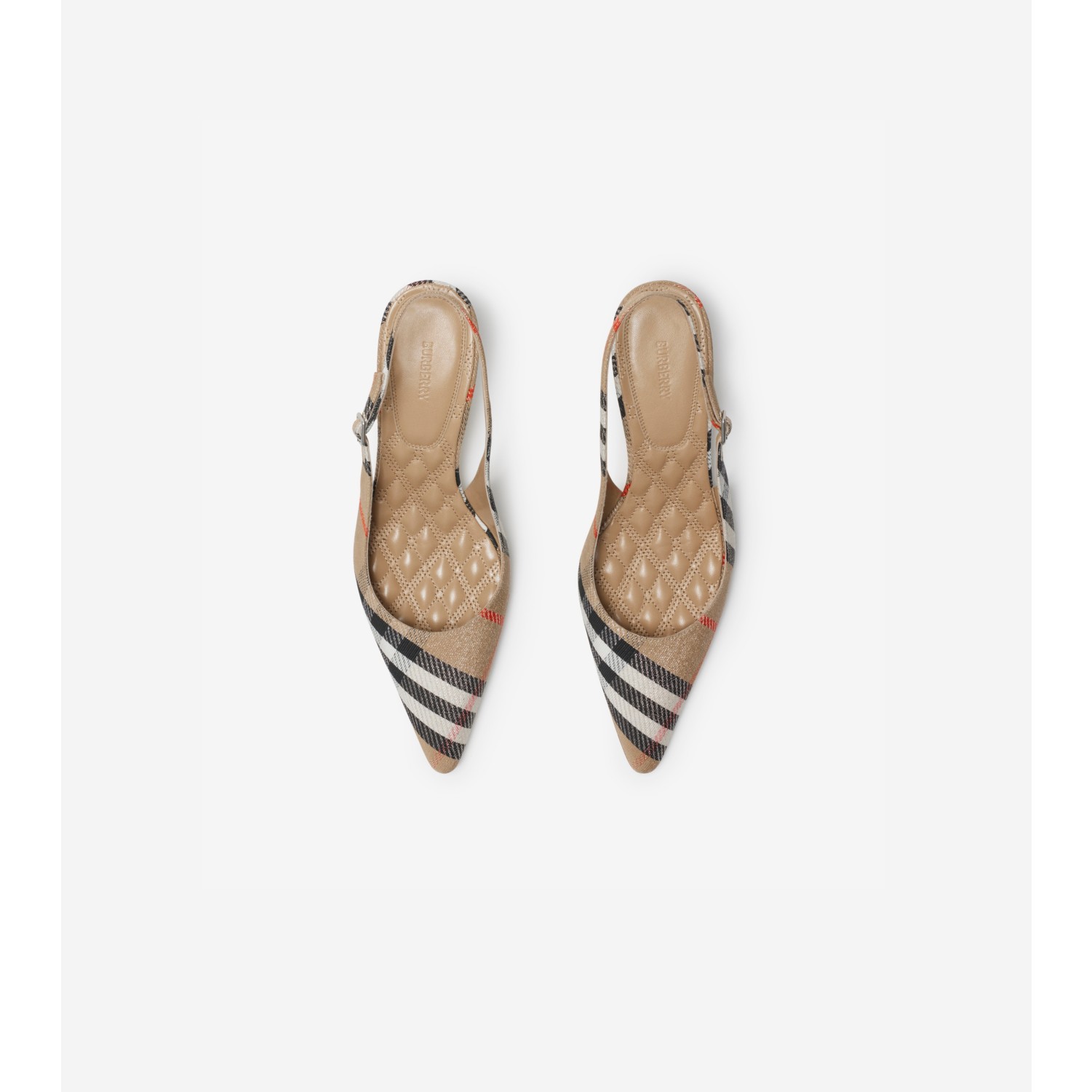 Slingback-Pumps „Birdie“ in Check