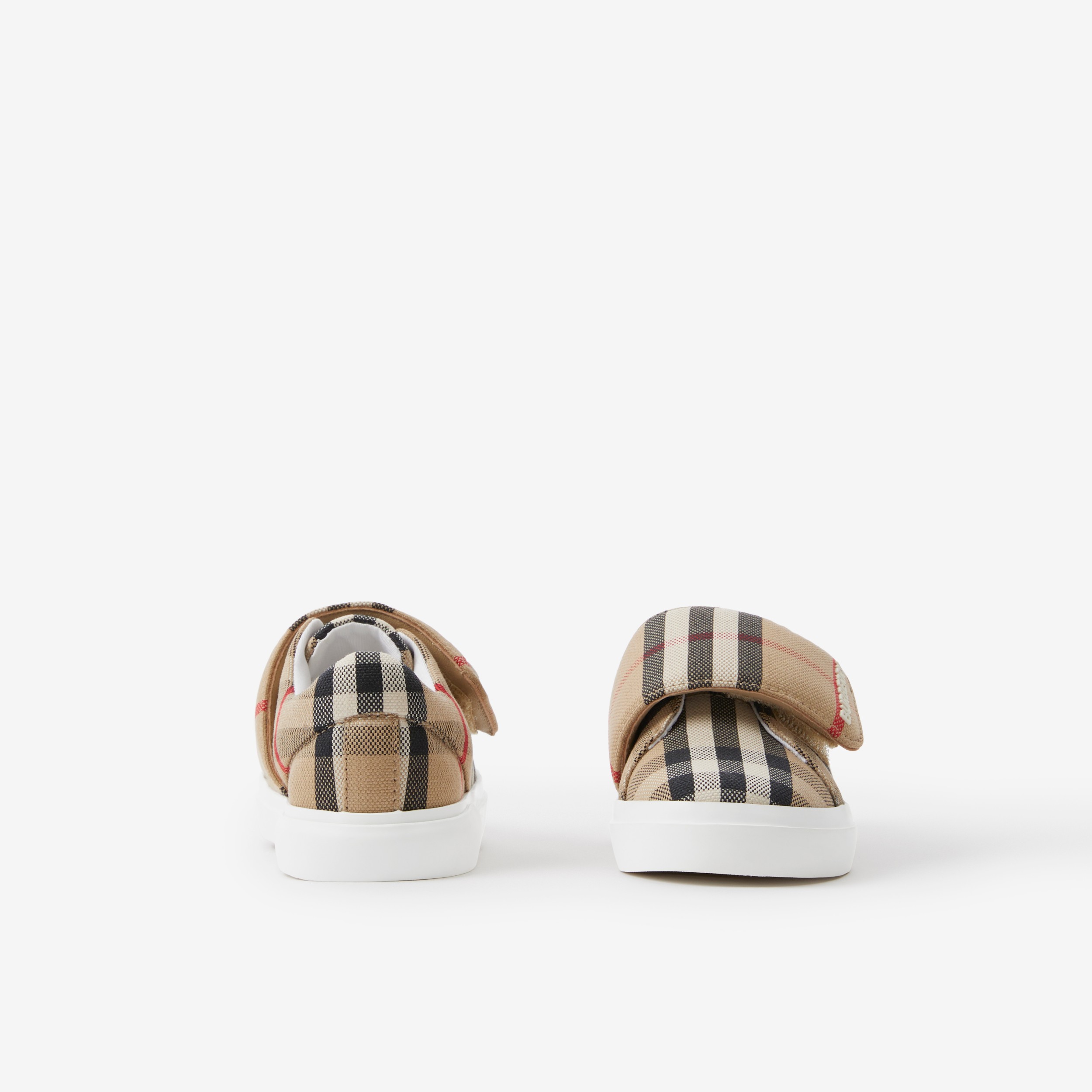 Check Cotton Sneakers in Archive Beige - Children | Burberry® Official - 4