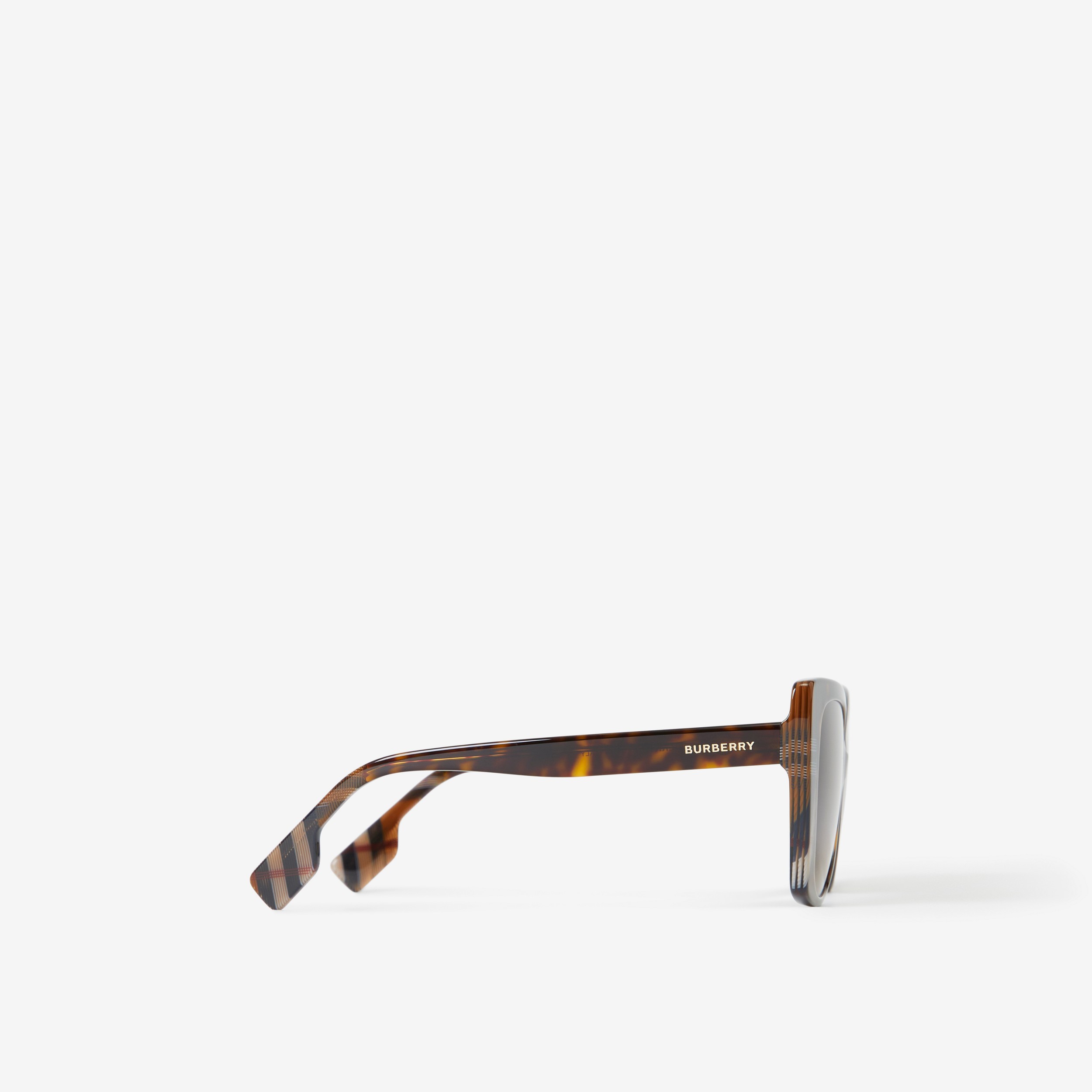 Oversize-Cat-Eye-Sonnenbrille in Check (Schildpattfarben) - Damen | Burberry® - 2