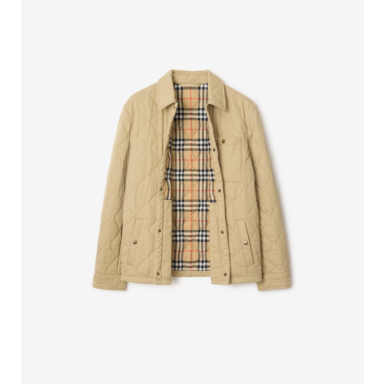 Sobrecamisa acolchada en gabardina