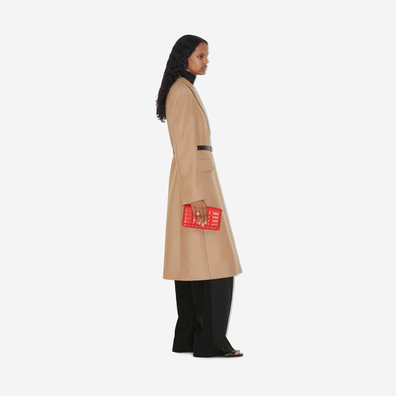Casaco de alfaiataria em lã e cashmere (Camel Mesclado) - Mulheres | Burberry® oficial