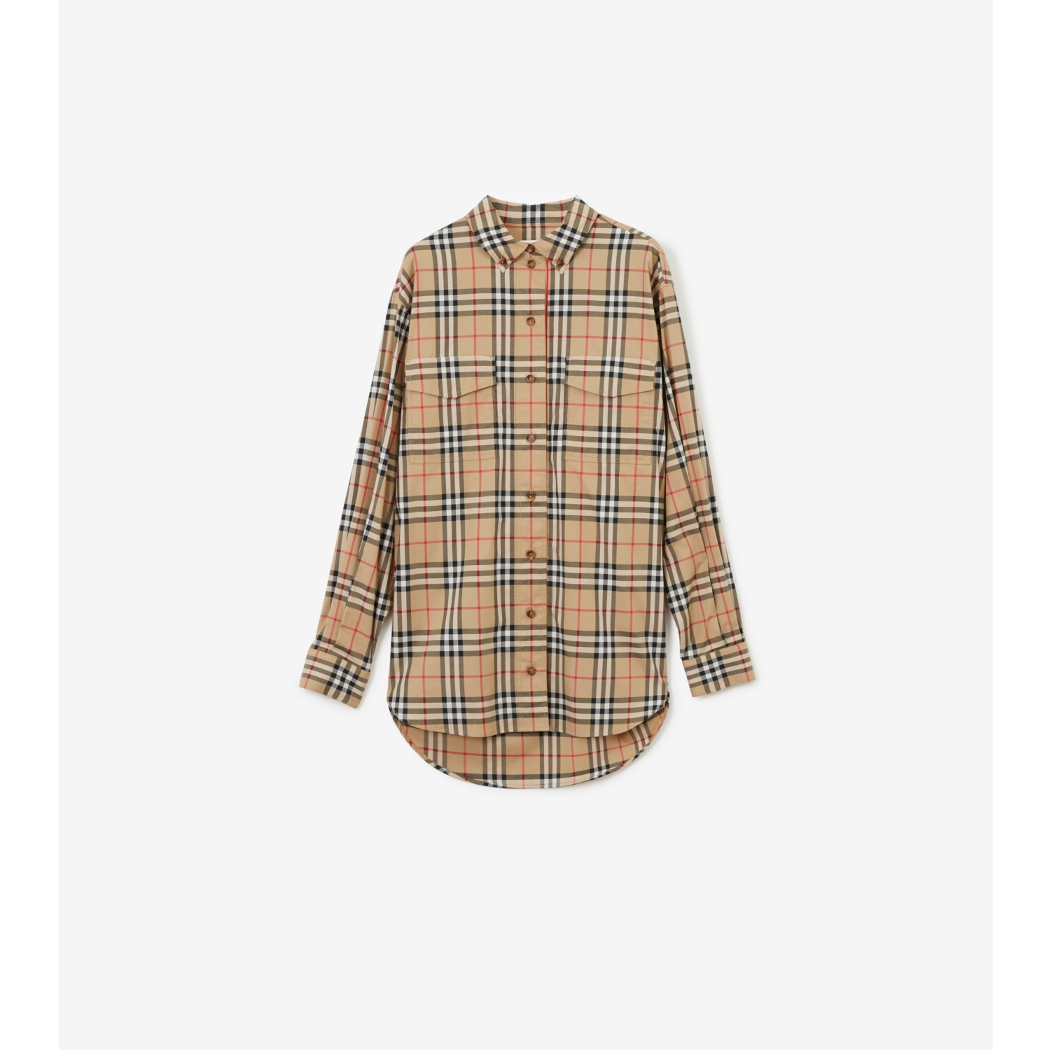 Chemise en coton stretch Check