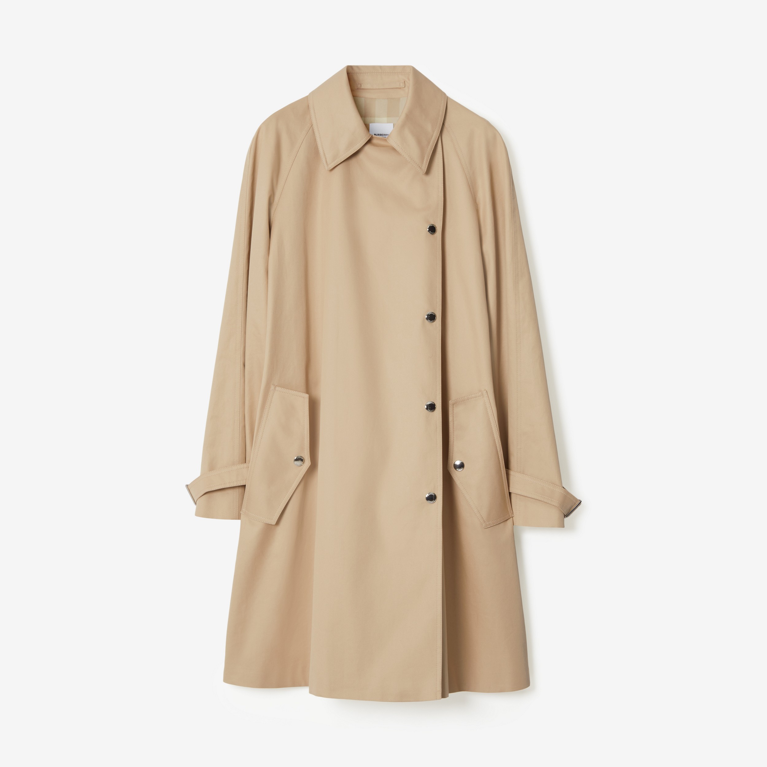 Drawcord Detail Cotton Gabardine Car Coat in Soft Fawn - Women | Burberry® Official - 1